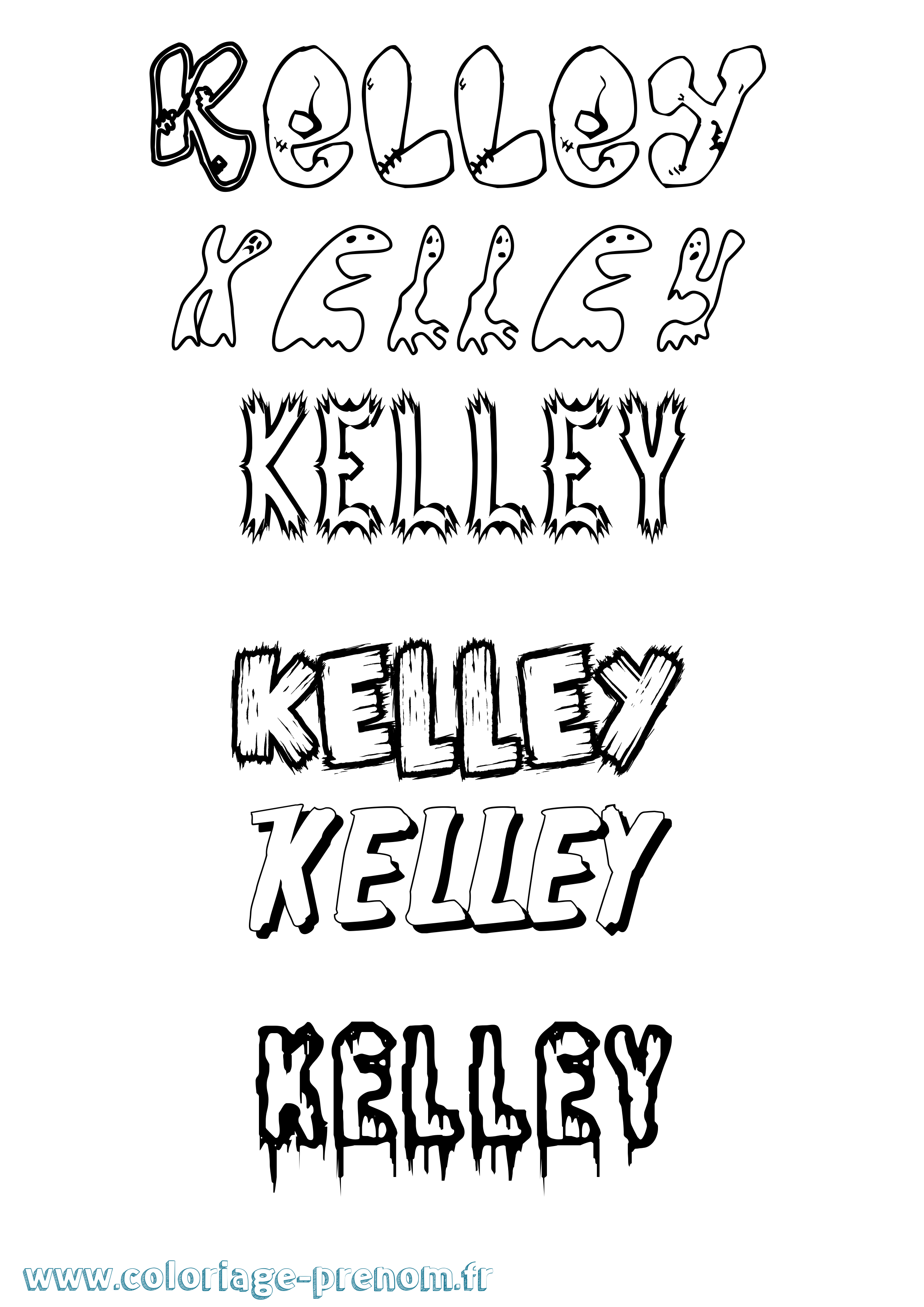 Coloriage Kelley Frisson Coloriage prénom Kelley Frisson