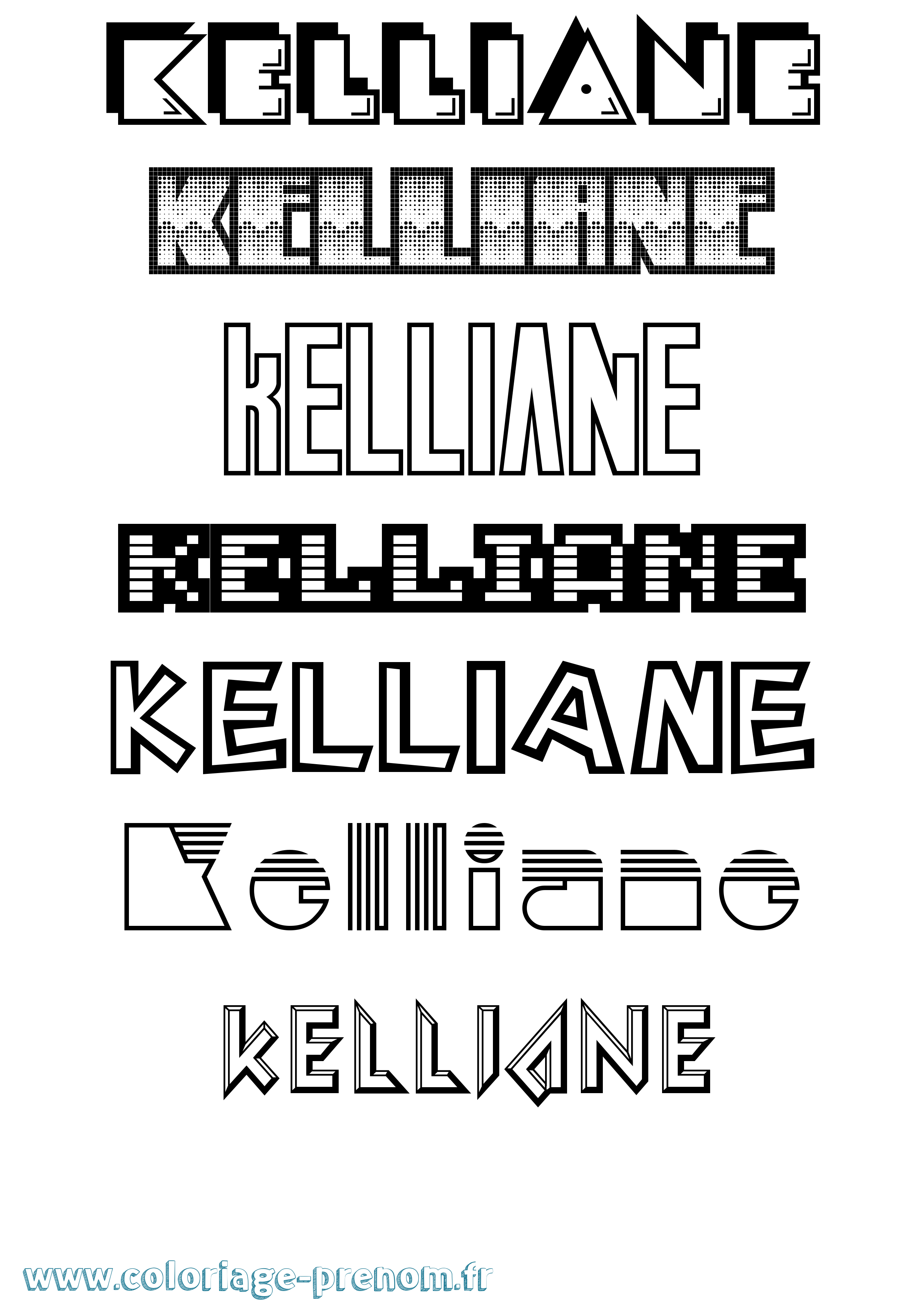 Coloriage Kelliane Jeux Vidéos Coloriage prénom Kelliane Jeux Vidéos