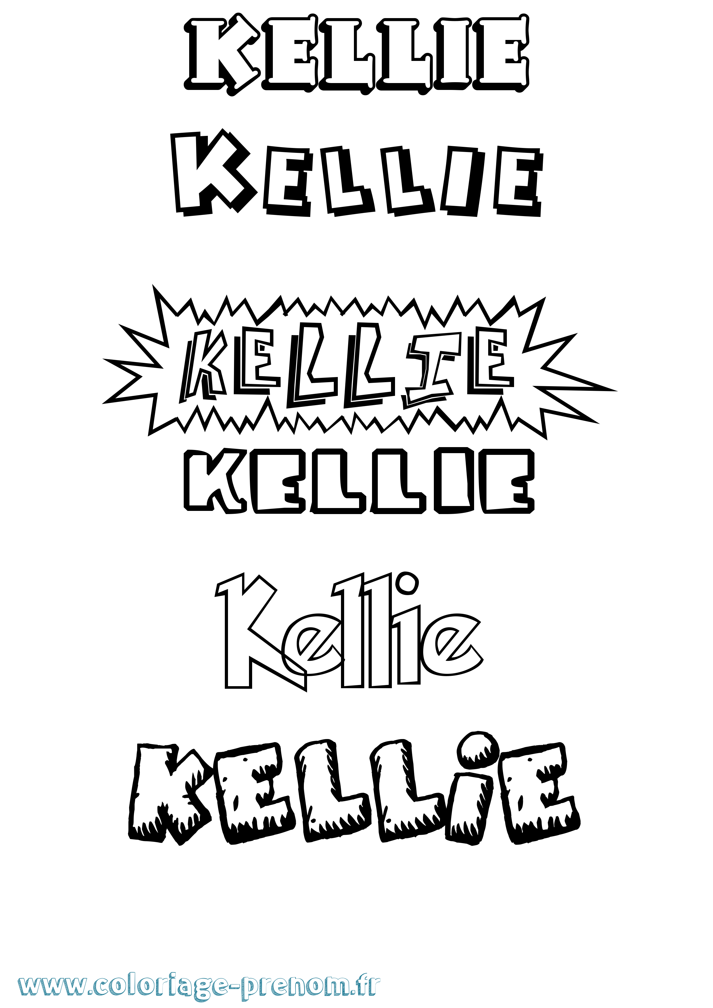 Coloriage Kellie Dessin Animé Coloriage prénom Kellie Dessin Animé