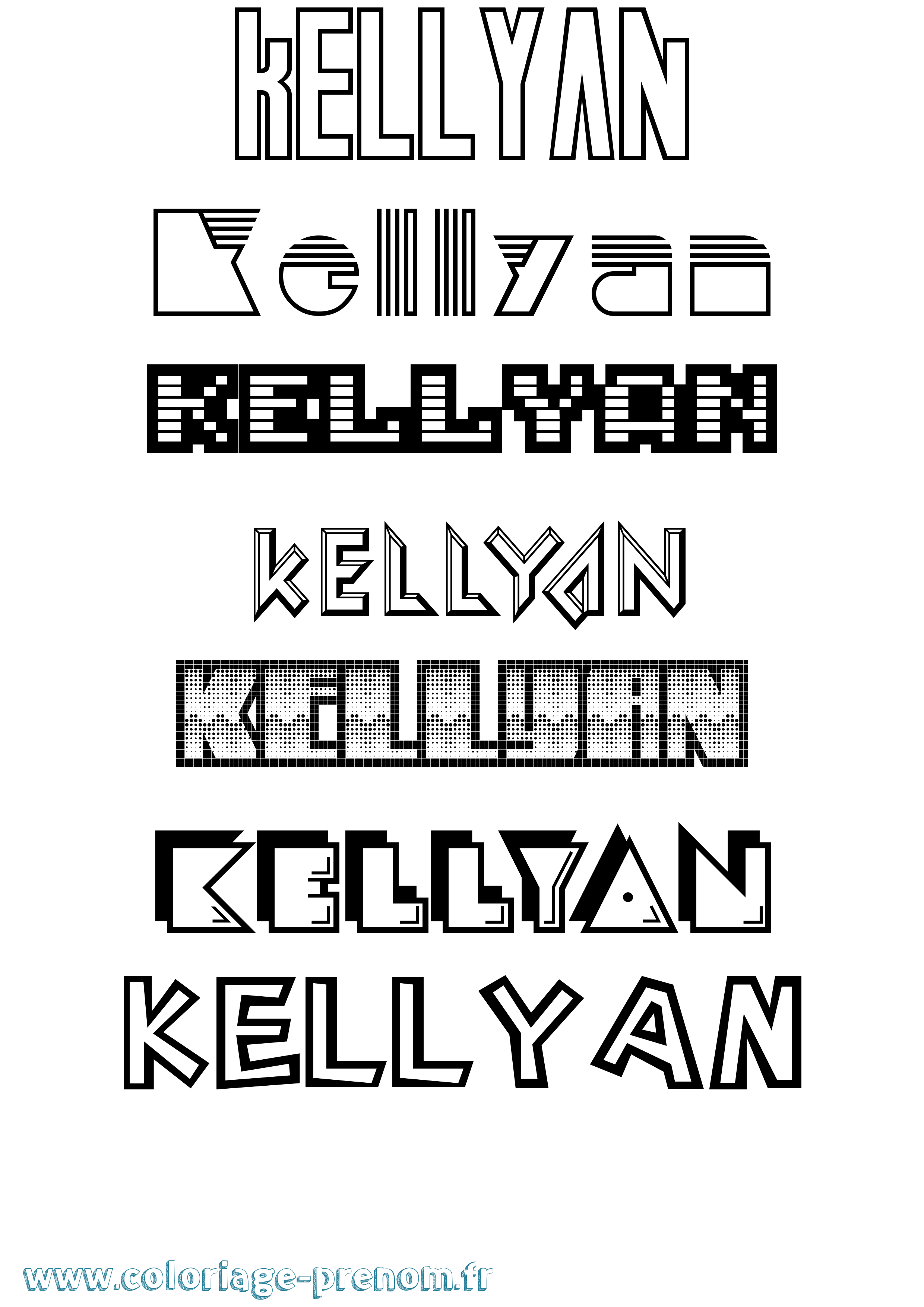 Coloriage Kellyan Jeux Vidéos Coloriage prénom Kellyan Jeux Vidéos