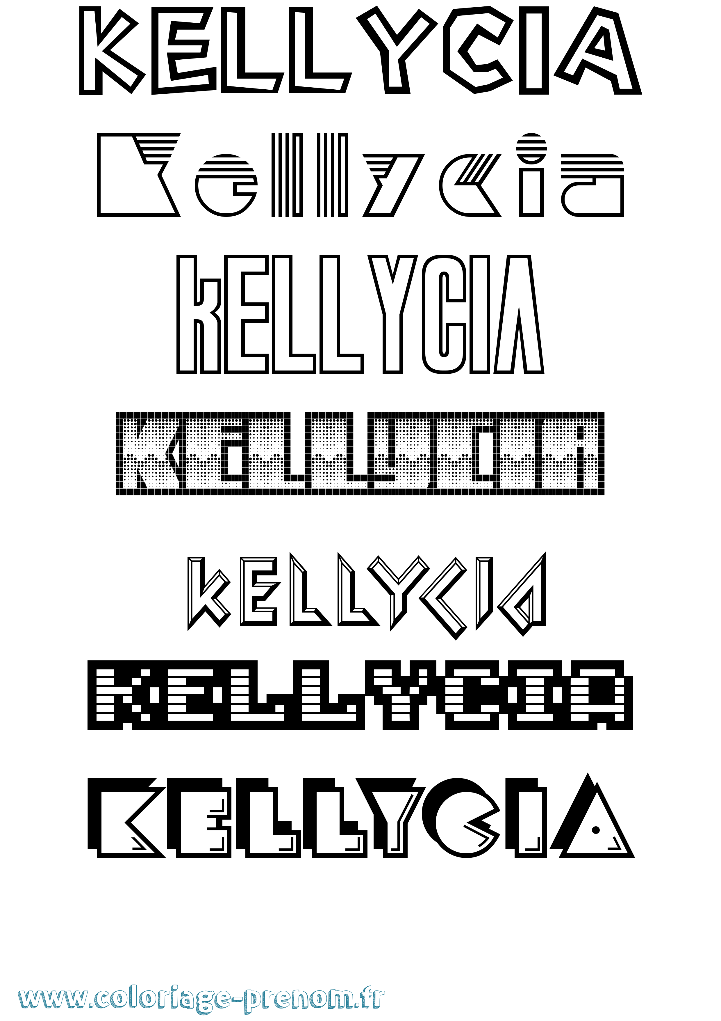 Coloriage Kellycia Jeux Vidéos Coloriage prénom Kellycia Jeux Vidéos