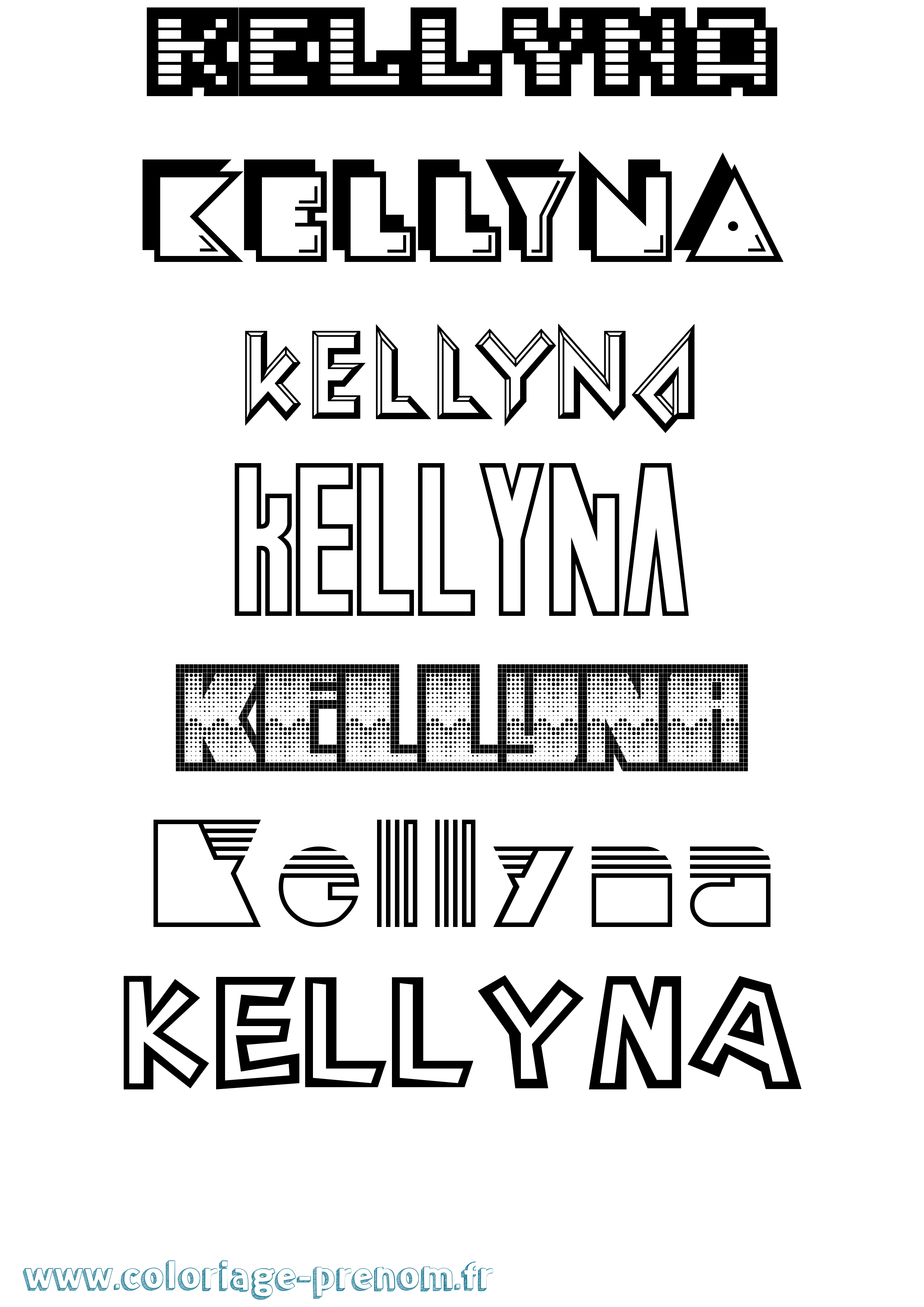 Coloriage Kellyna Jeux Vidéos Coloriage prénom Kellyna Jeux Vidéos