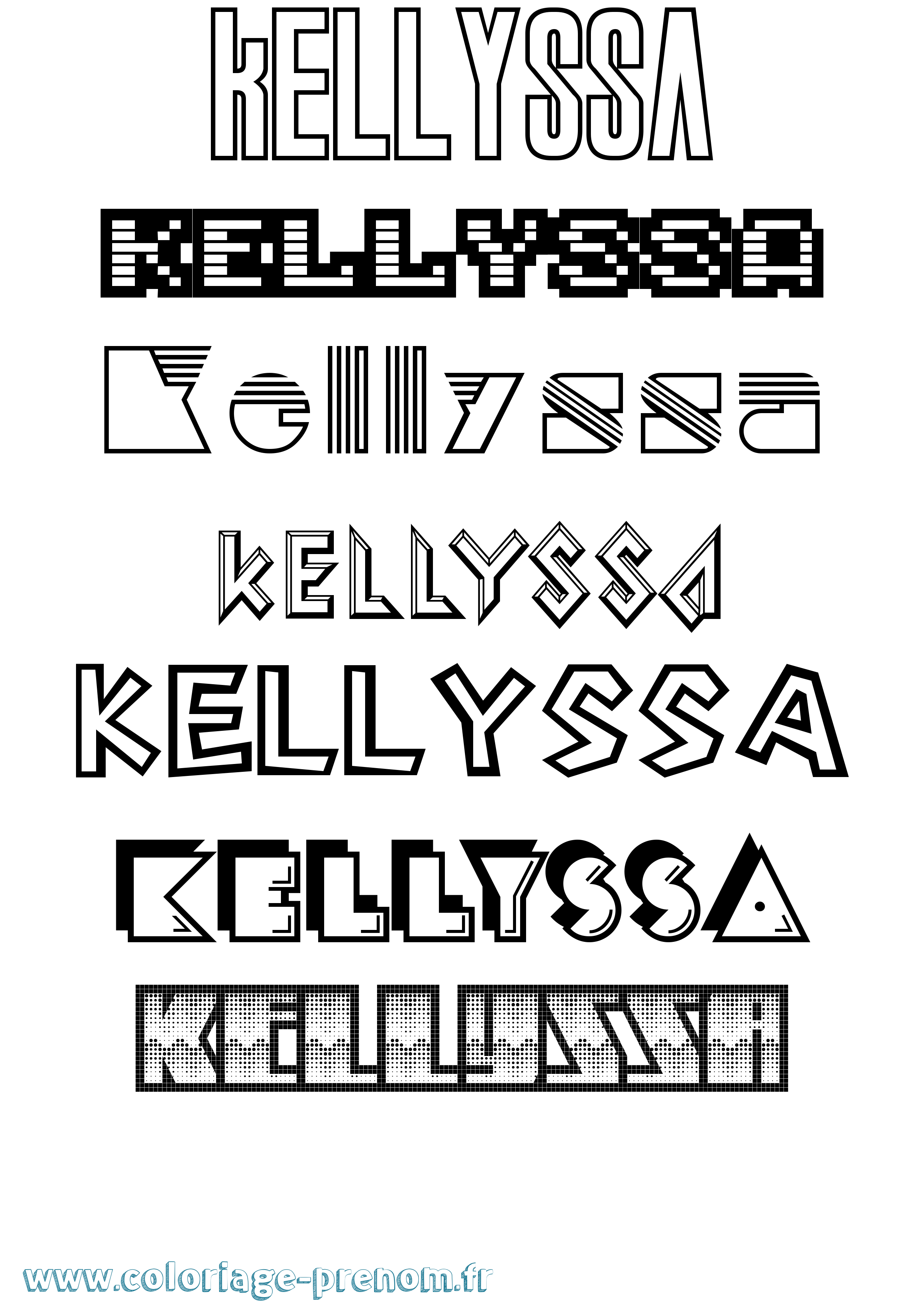 Coloriage Kellyssa Jeux Vidéos Coloriage prénom Kellyssa Jeux Vidéos
