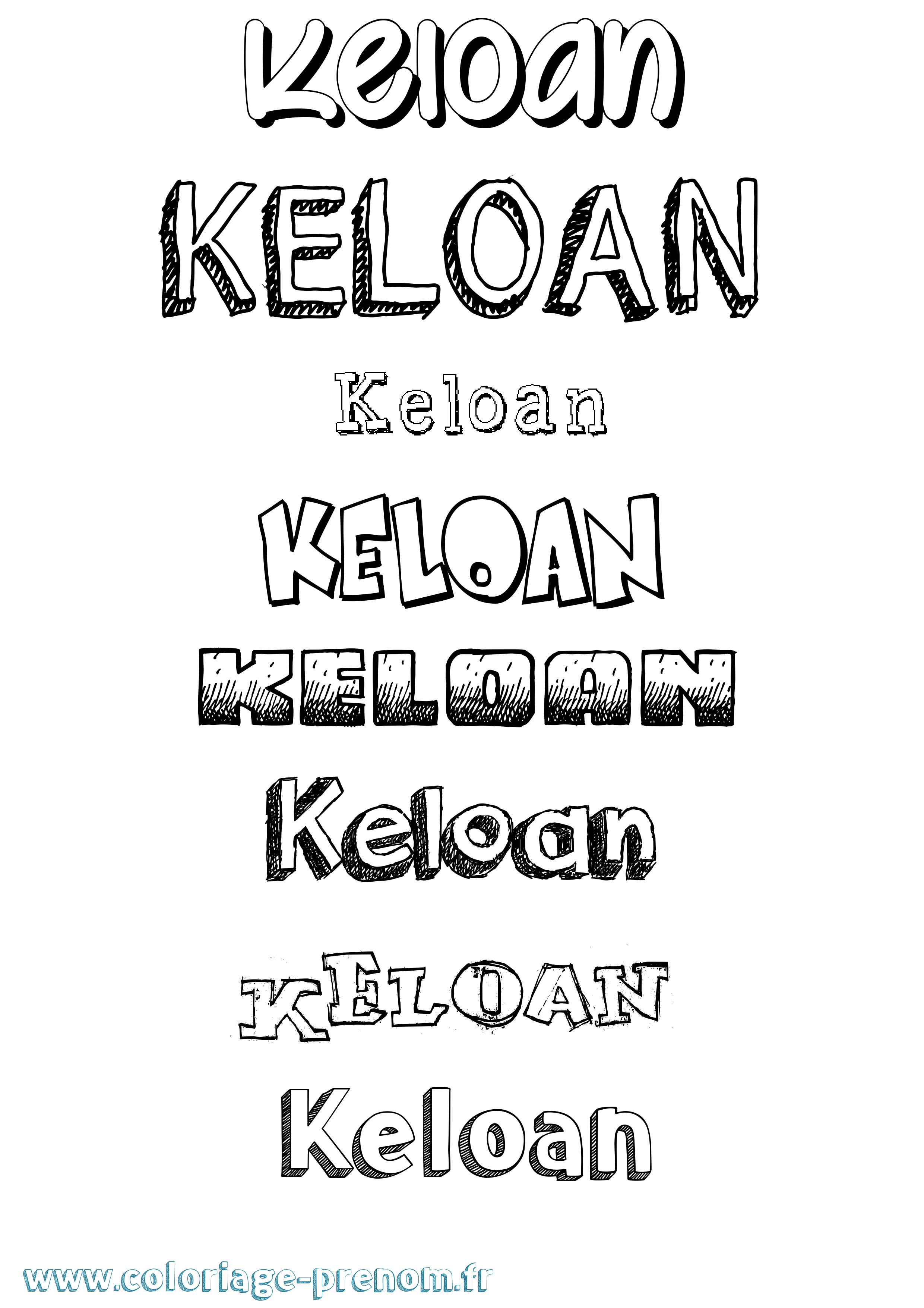 Coloriage Keloan Dessiné Coloriage prénom Keloan Dessiné