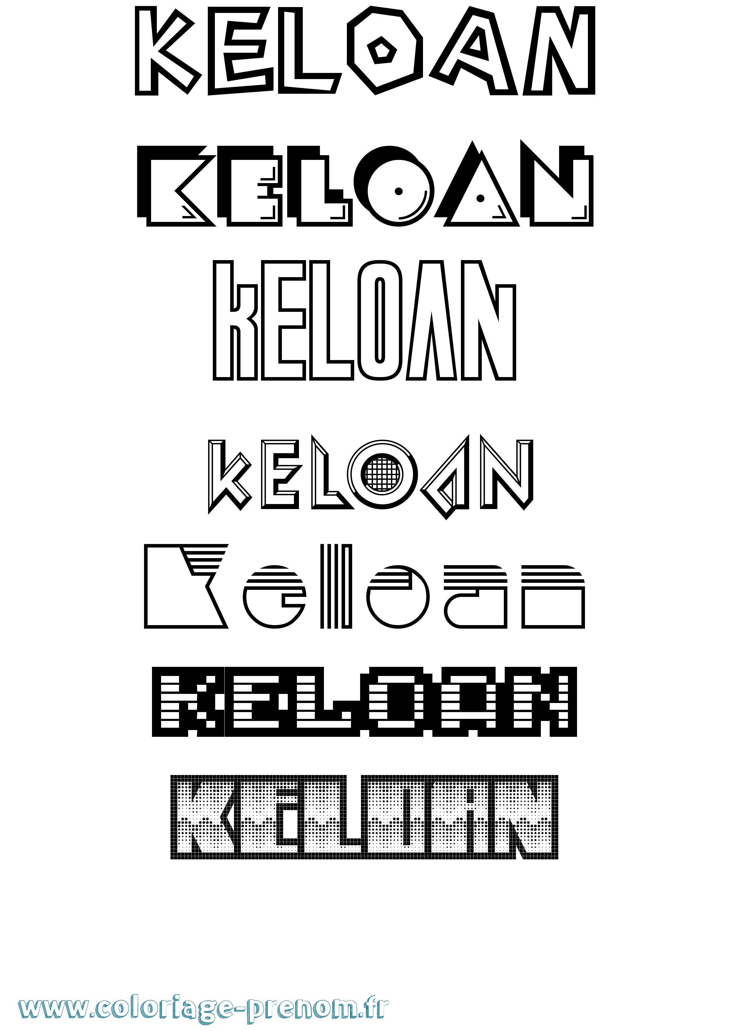 Coloriage Keloan Jeux Vidéos Coloriage prénom Keloan Jeux Vidéos