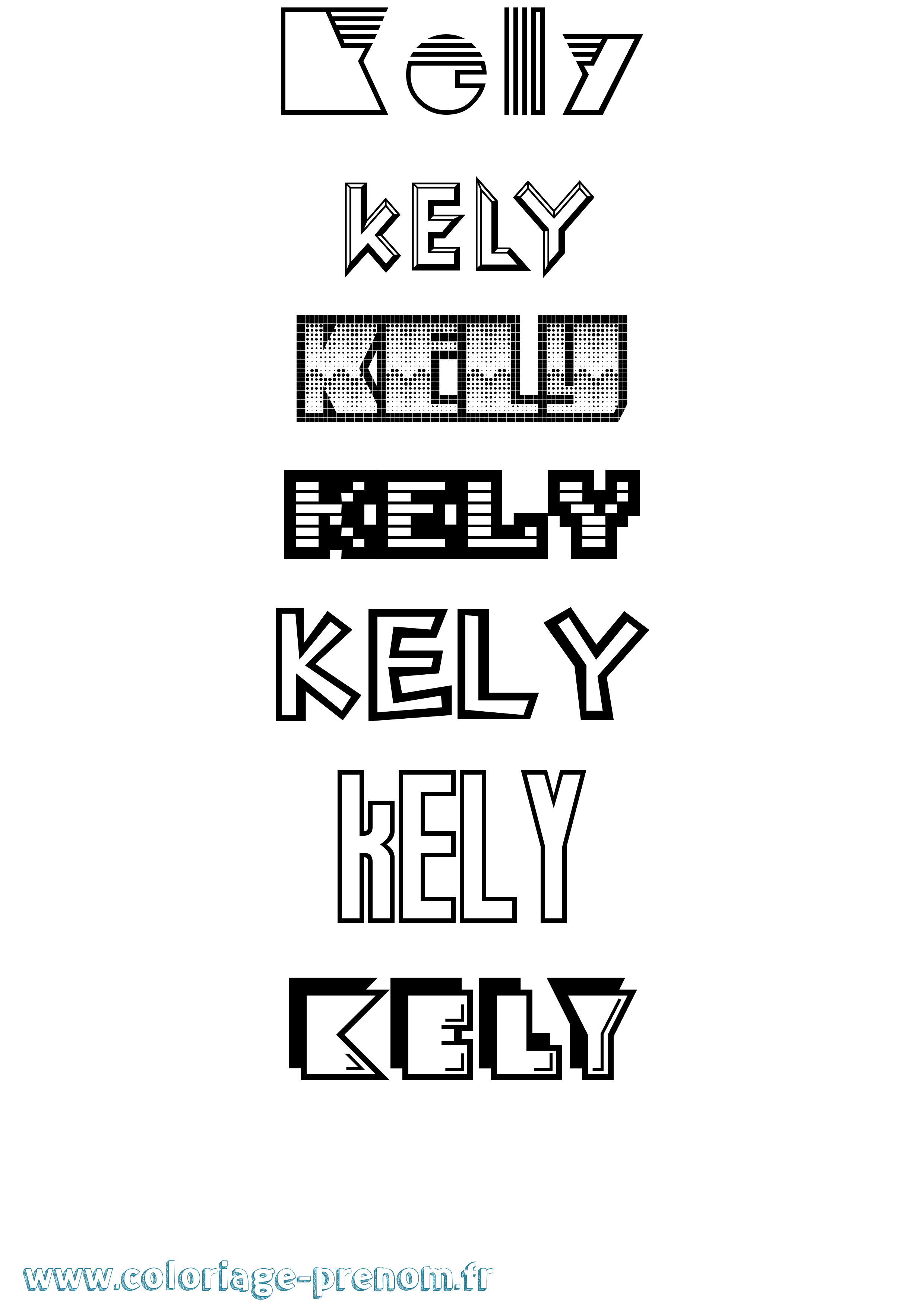 Coloriage Kely Jeux Vidéos Coloriage prénom Kely Jeux Vidéos