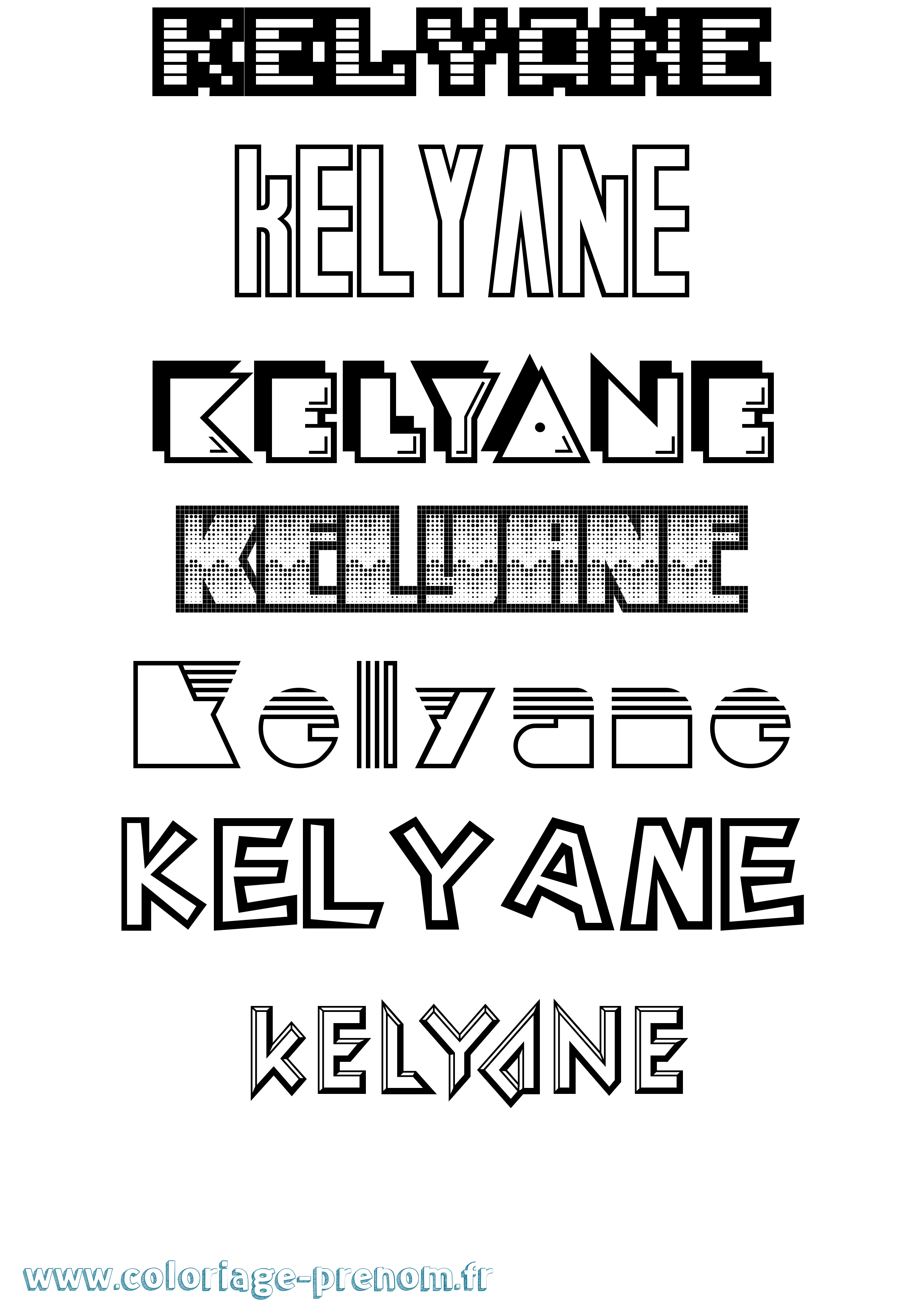 Coloriage Kelyane Jeux Vidéos Coloriage prénom Kelyane Jeux Vidéos