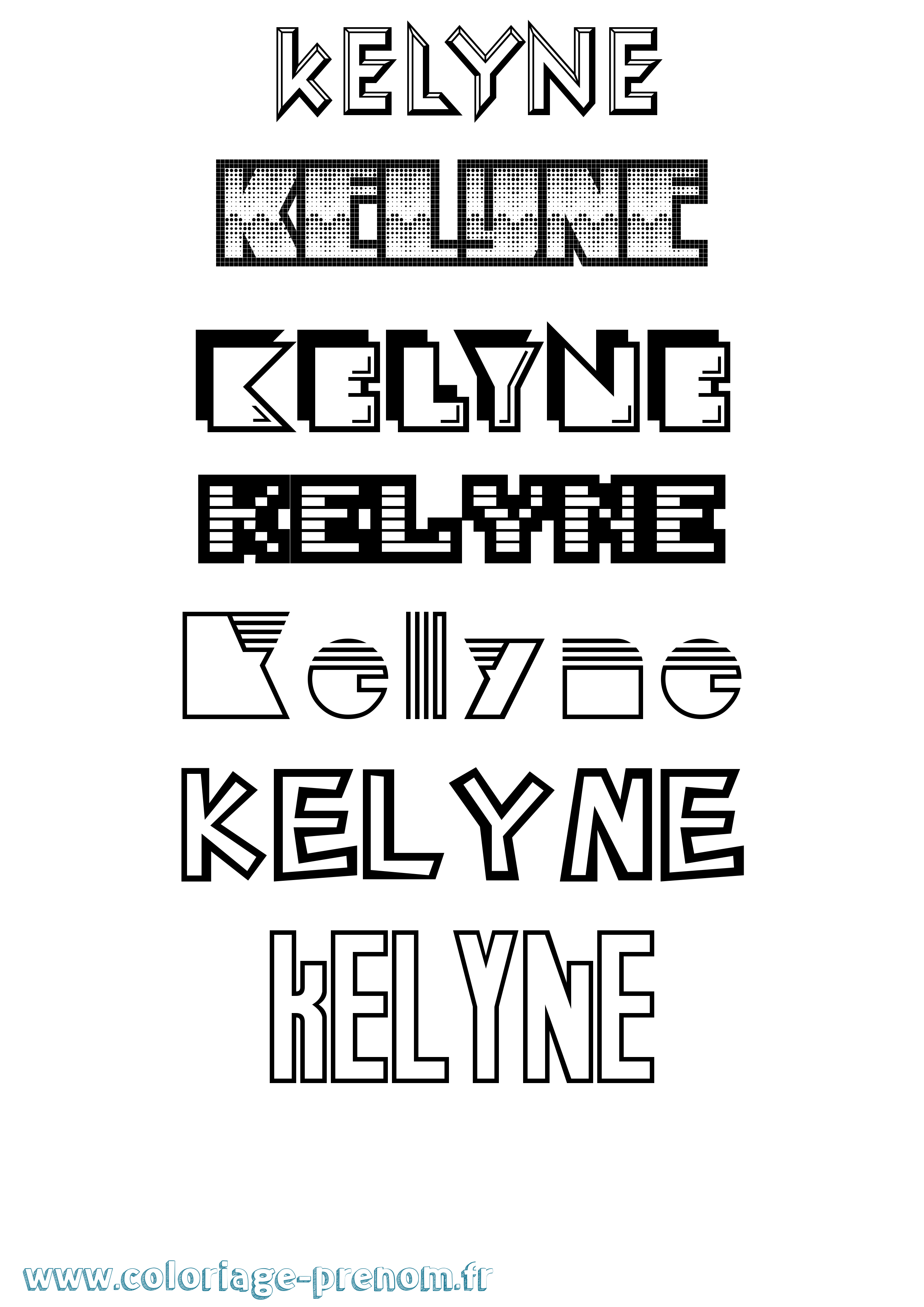 Coloriage Kelyne Jeux Vidéos Coloriage prénom Kelyne Jeux Vidéos