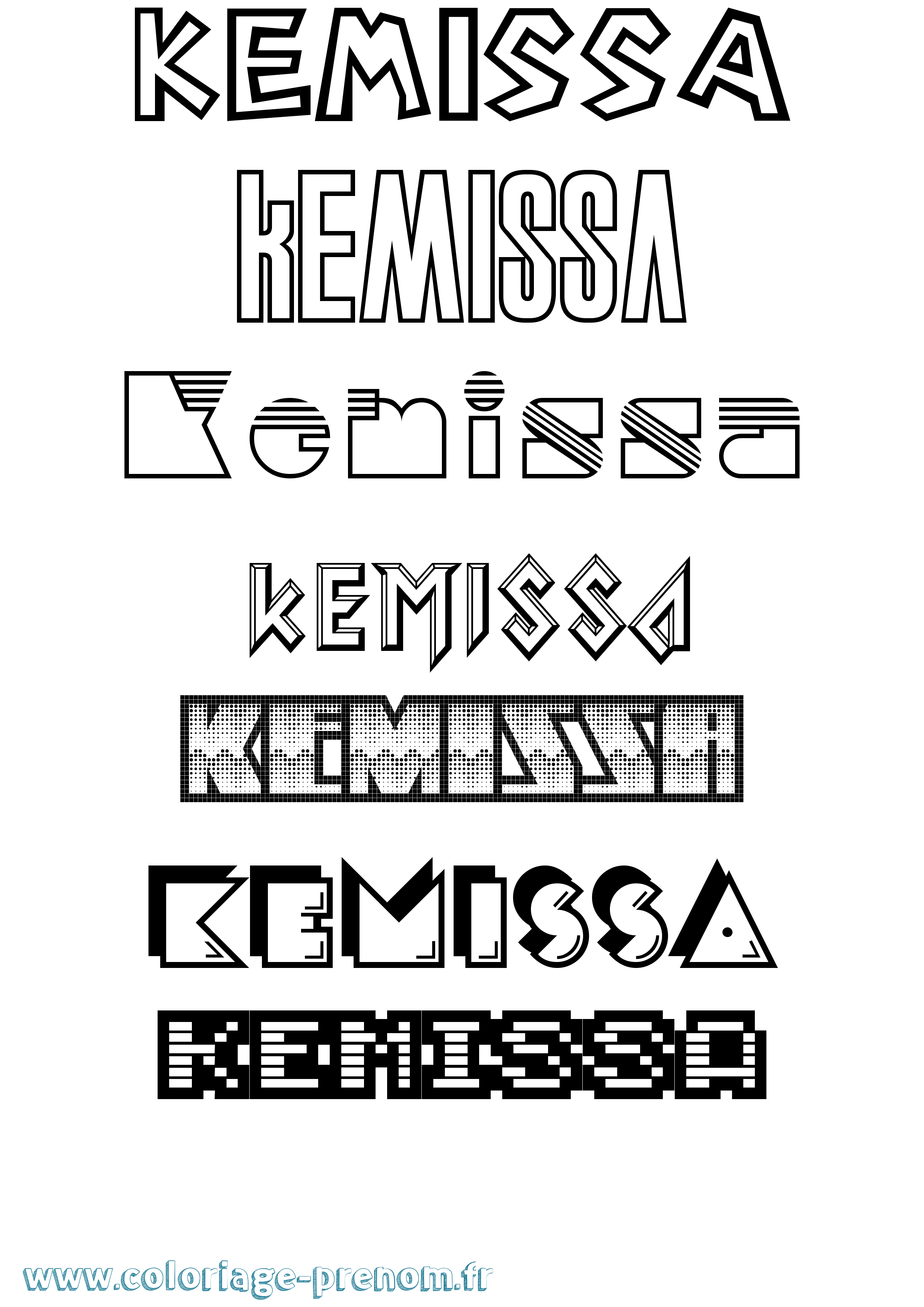 Coloriage Kemissa Jeux Vidéos Coloriage prénom Kemissa Jeux Vidéos