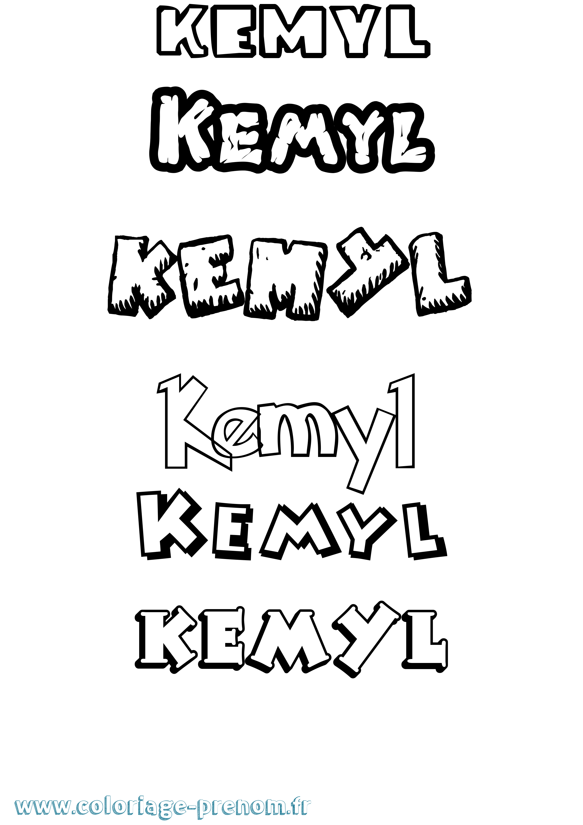 Coloriage Kemyl Dessin Animé Coloriage prénom Kemyl Dessin Animé