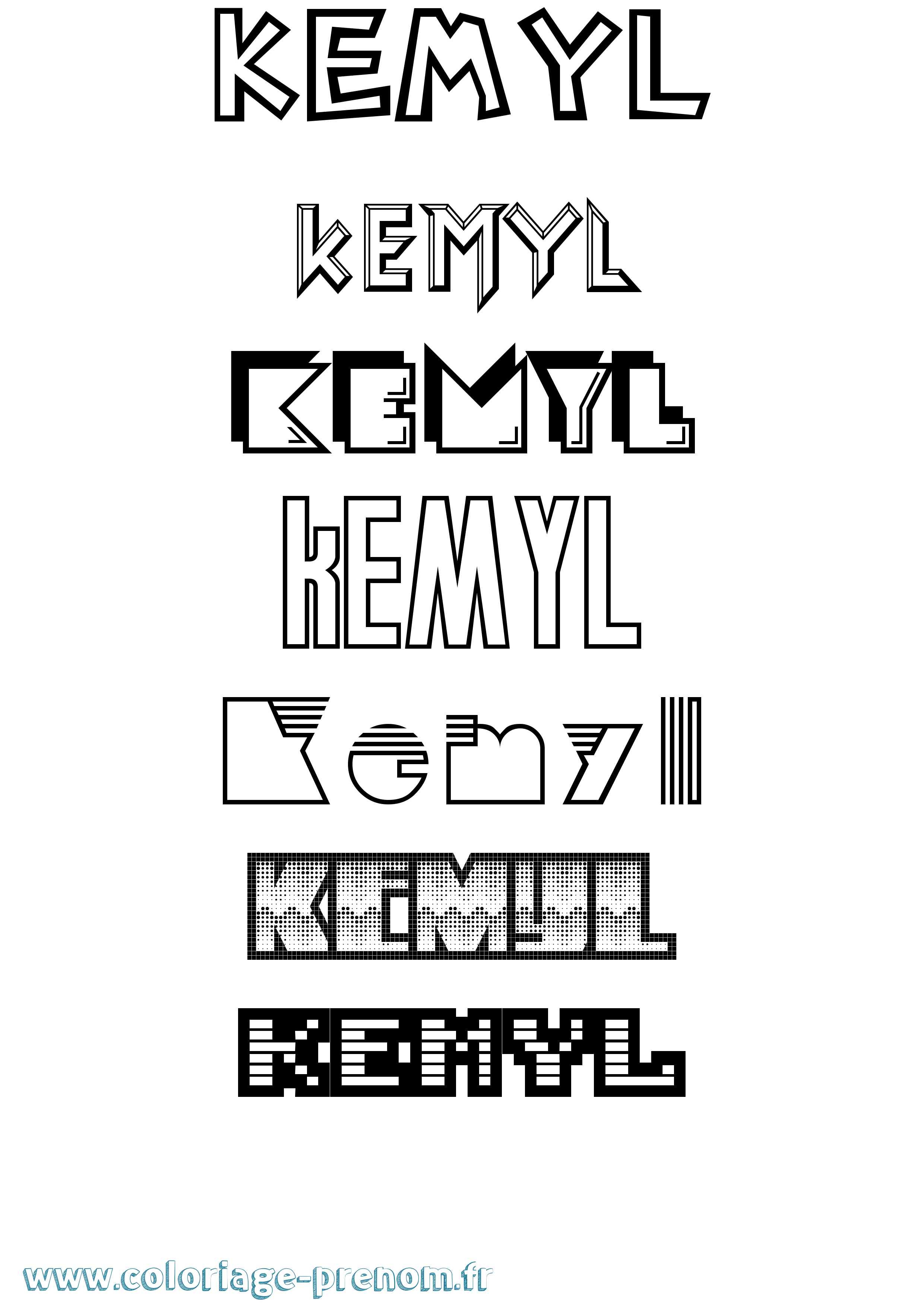 Coloriage Kemyl Jeux Vidéos Coloriage prénom Kemyl Jeux Vidéos