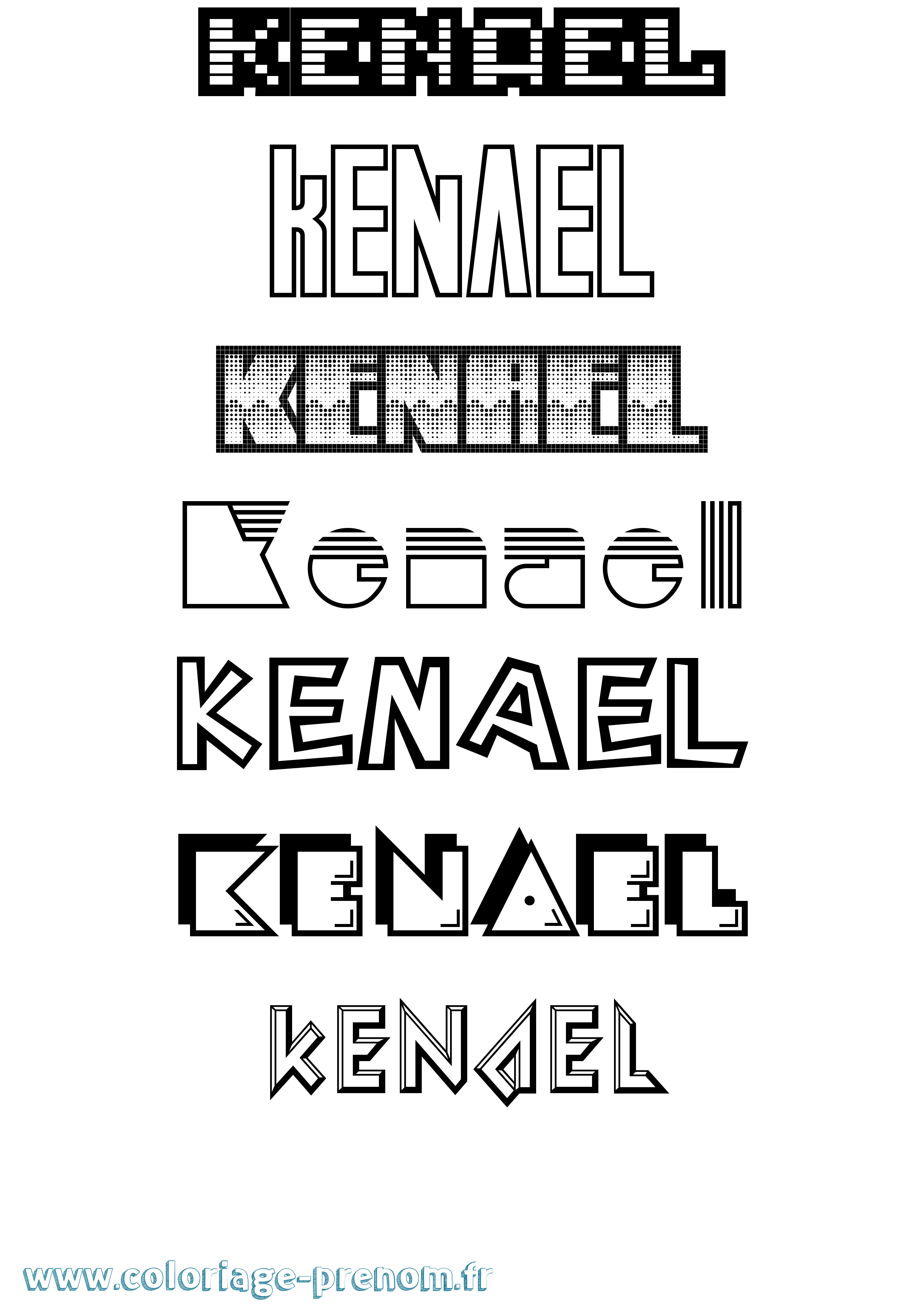 Coloriage Kenael Jeux Vidéos Coloriage prénom Kenael Jeux Vidéos