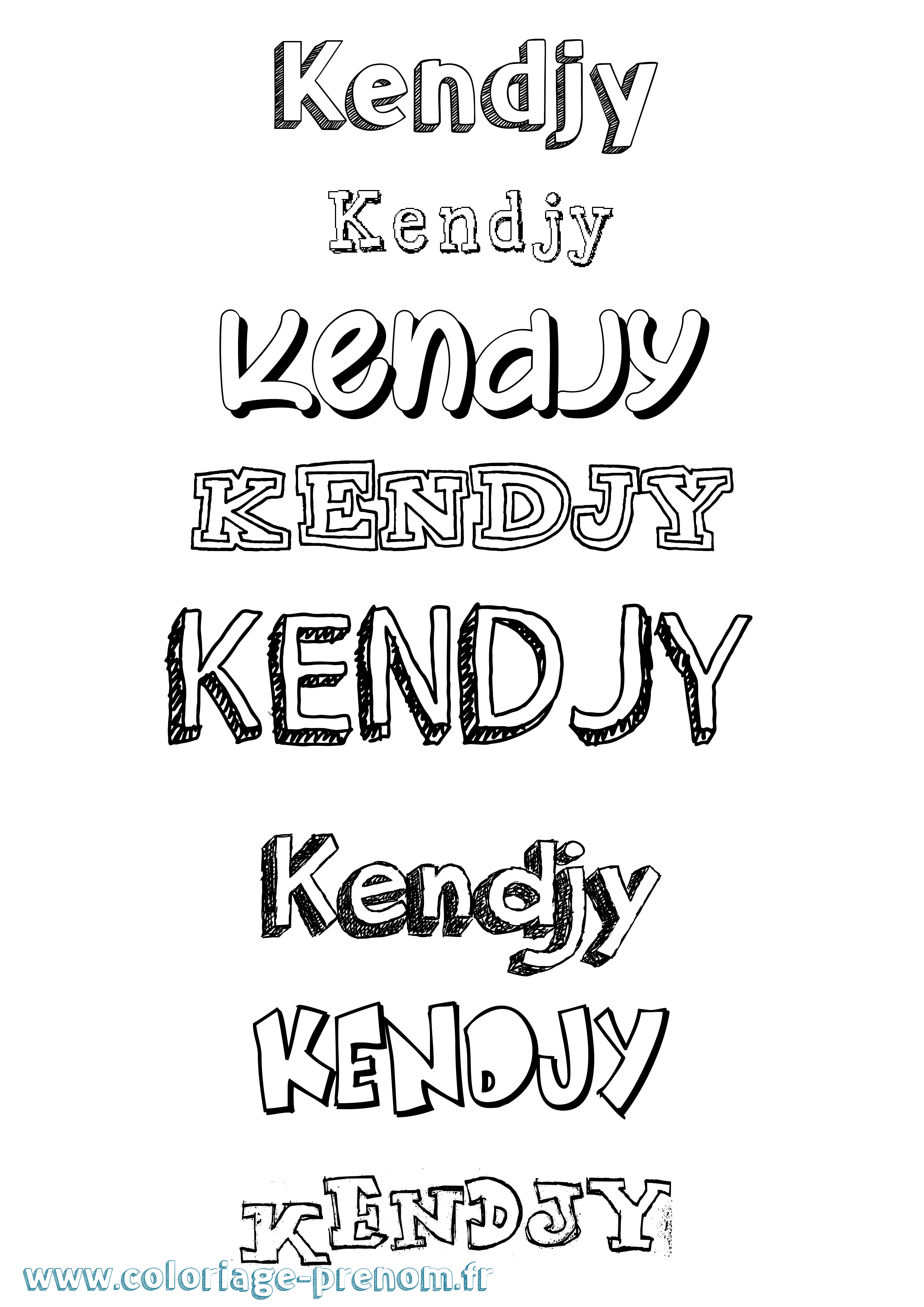Coloriage Kendjy Dessiné Coloriage prénom Kendjy Dessiné