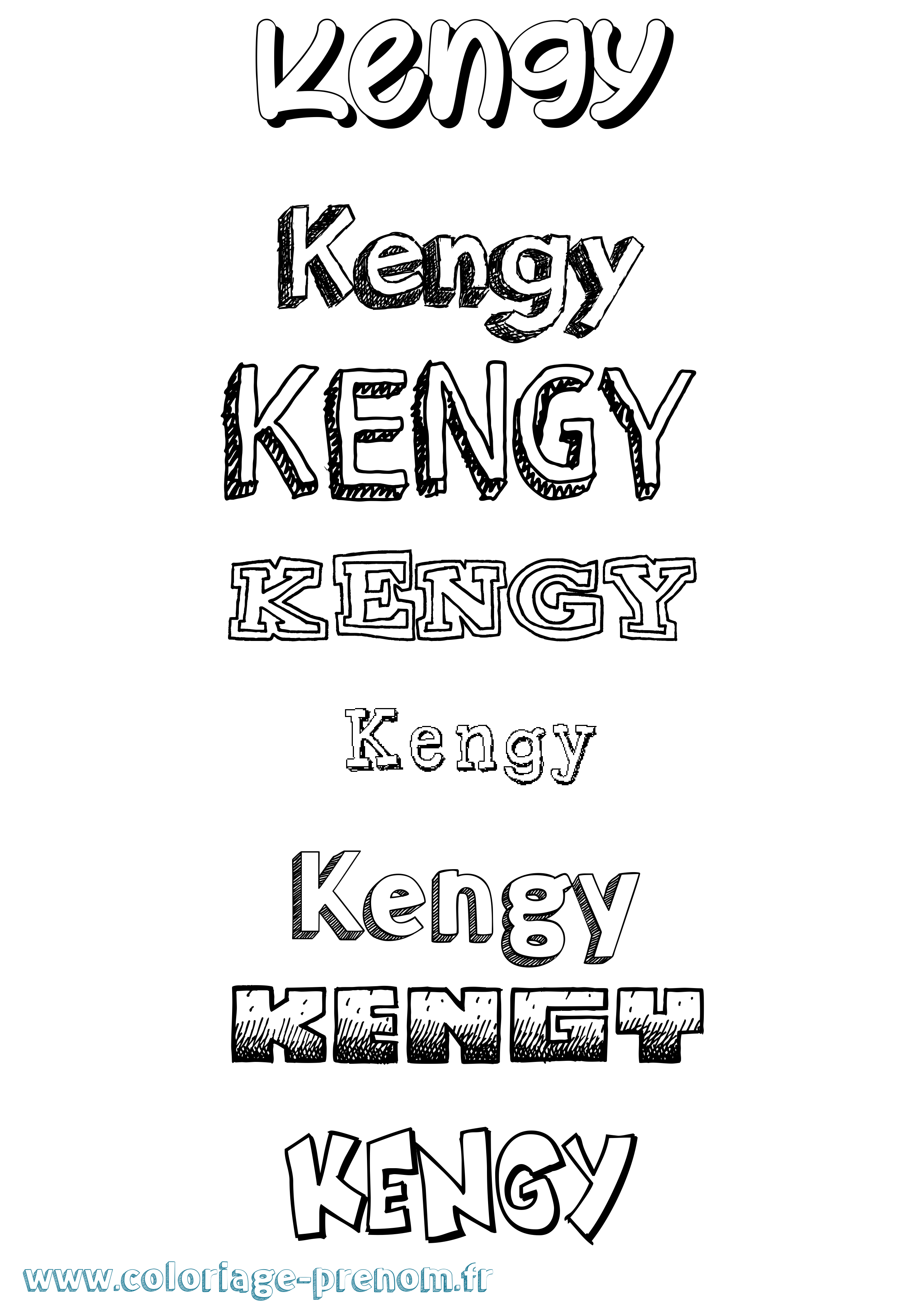 Coloriage Kengy Dessiné Coloriage prénom Kengy Dessiné
