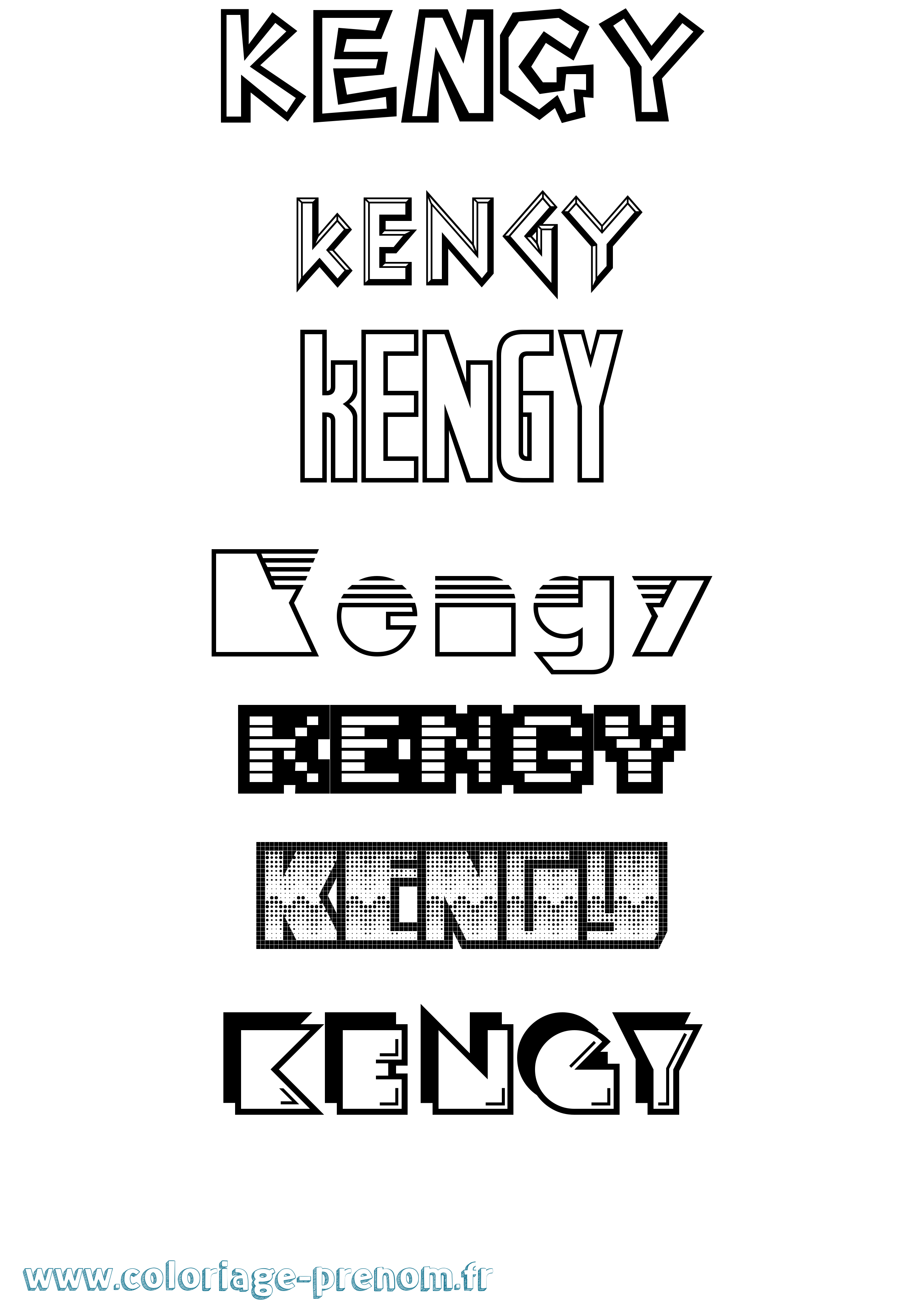 Coloriage Kengy Jeux Vidéos Coloriage prénom Kengy Jeux Vidéos