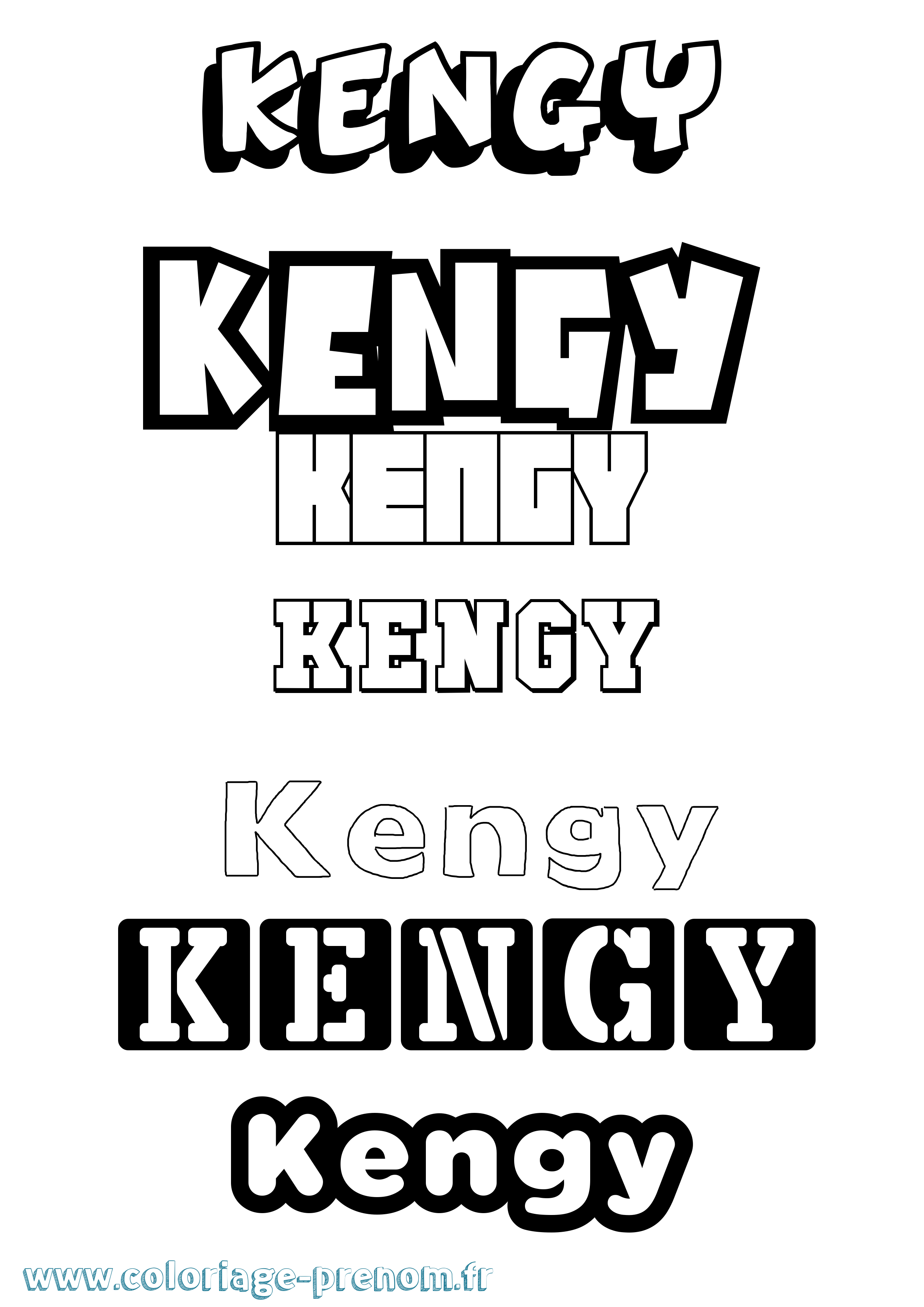 Coloriage Kengy Simple Coloriage prénom Kengy Simple
