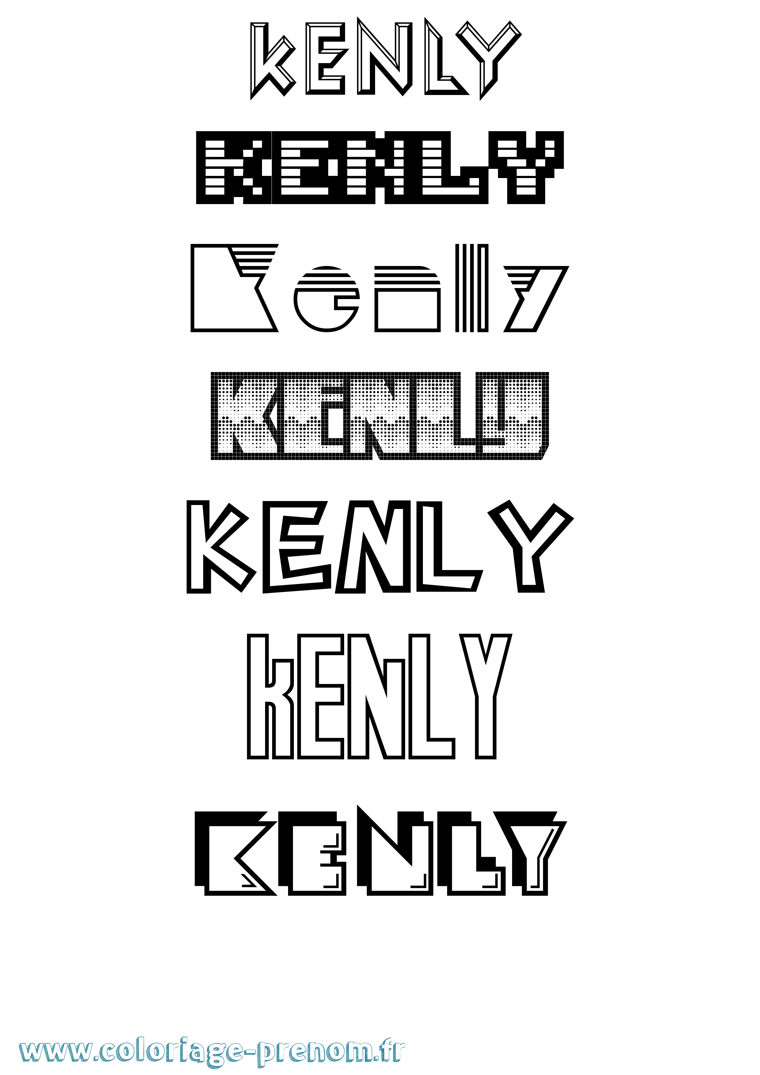 Coloriage Kenly Jeux Vidéos Coloriage prénom Kenly Jeux Vidéos