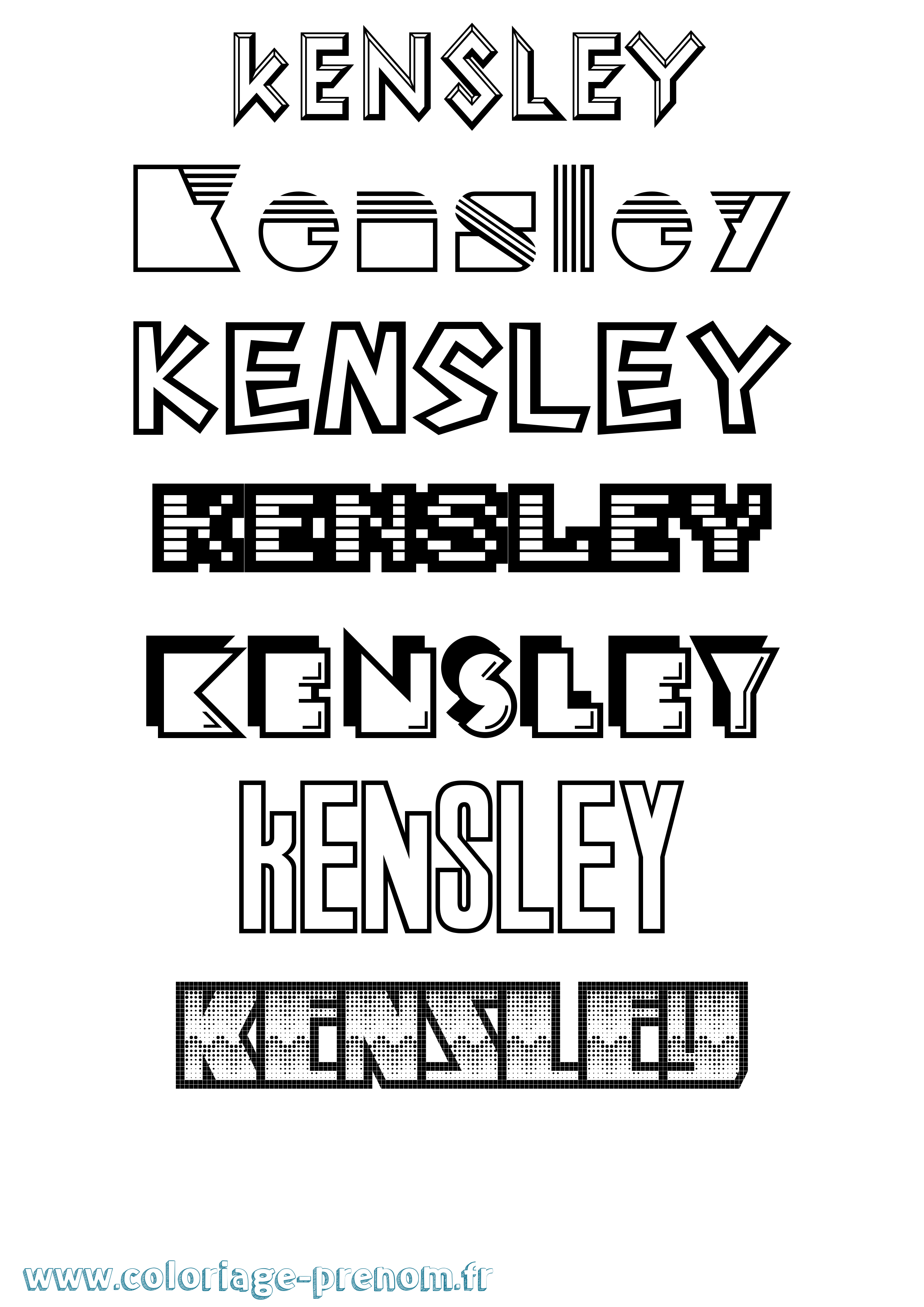 Coloriage Kensley Jeux Vidéos Coloriage prénom Kensley Jeux Vidéos
