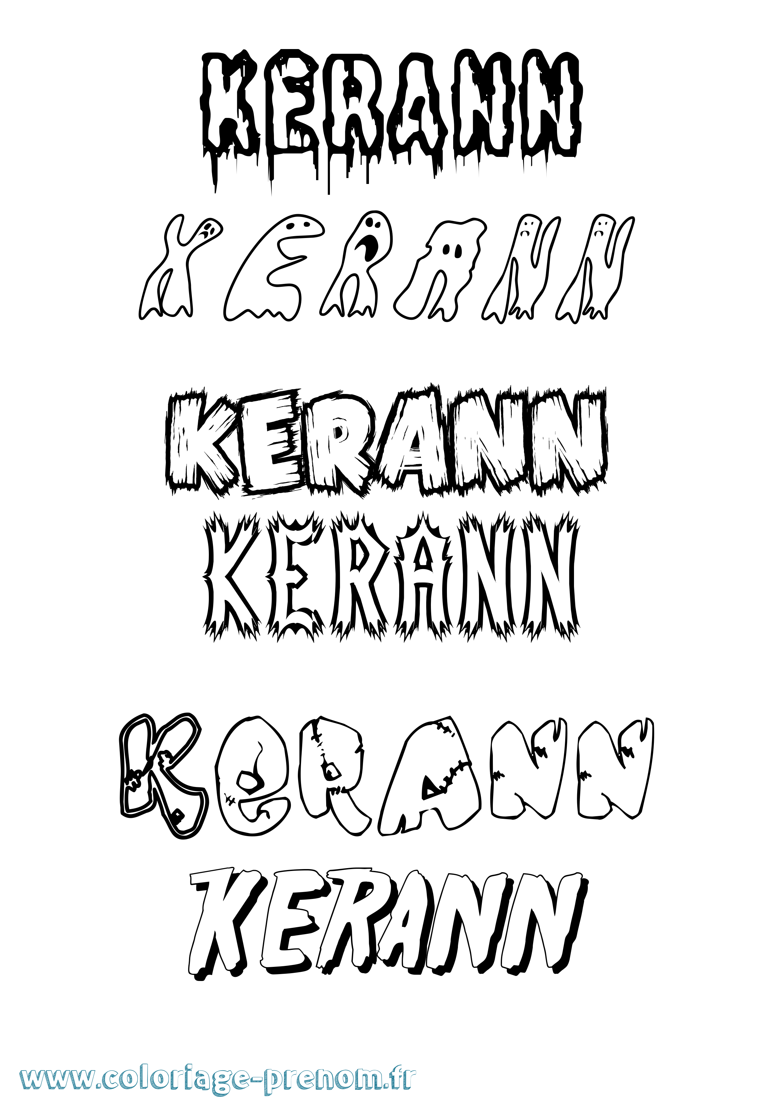 Coloriage Kerann Frisson Coloriage prénom Kerann Frisson