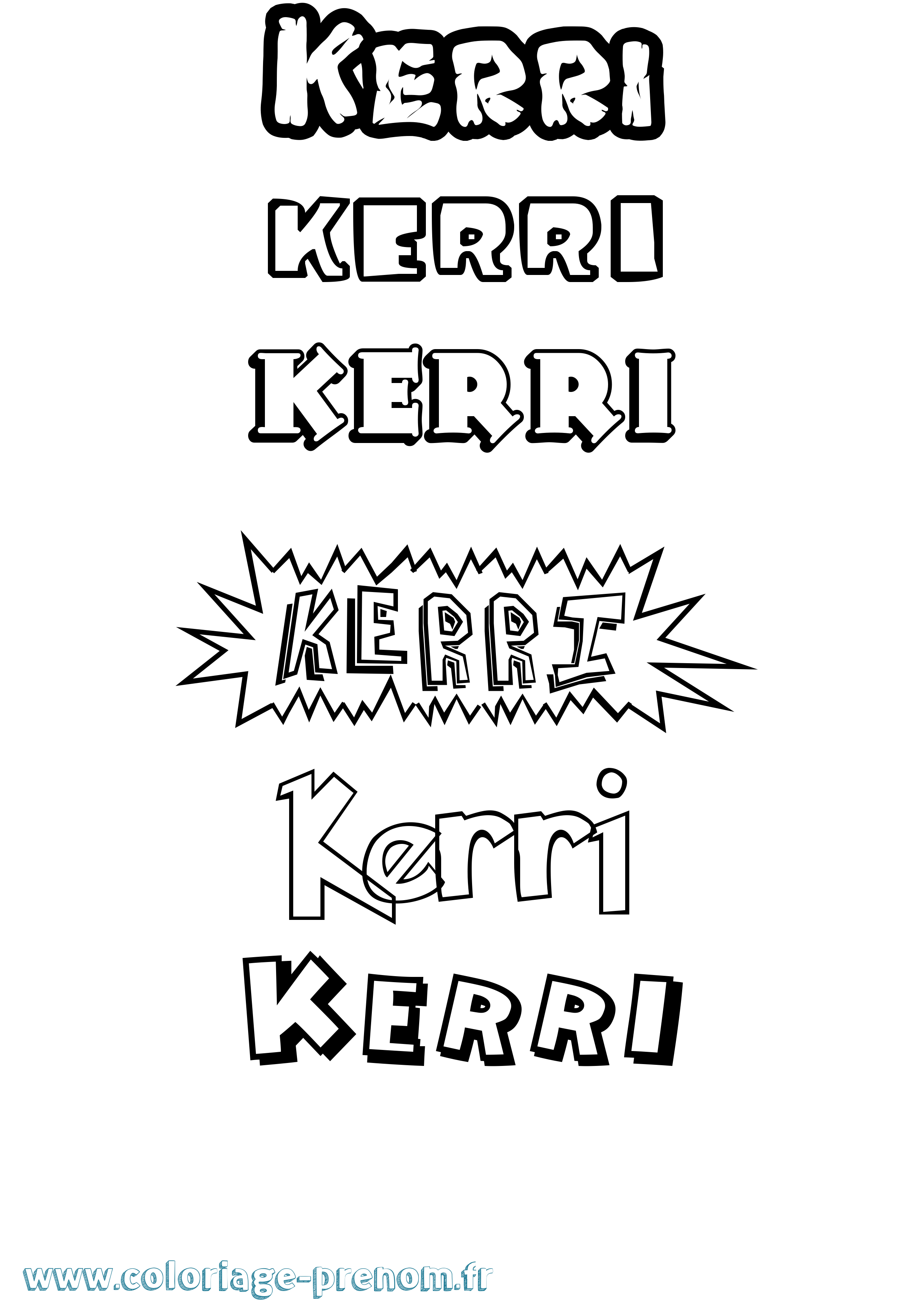 Coloriage Kerri Dessin Animé Coloriage prénom Kerri Dessin Animé