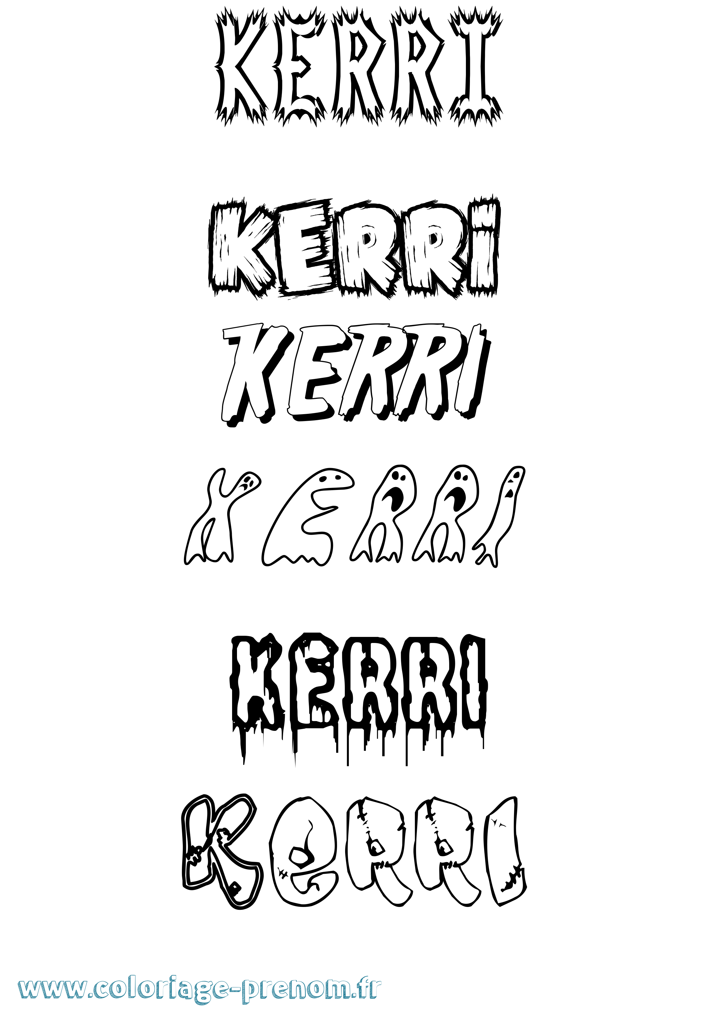Coloriage Kerri Frisson Coloriage prénom Kerri Frisson