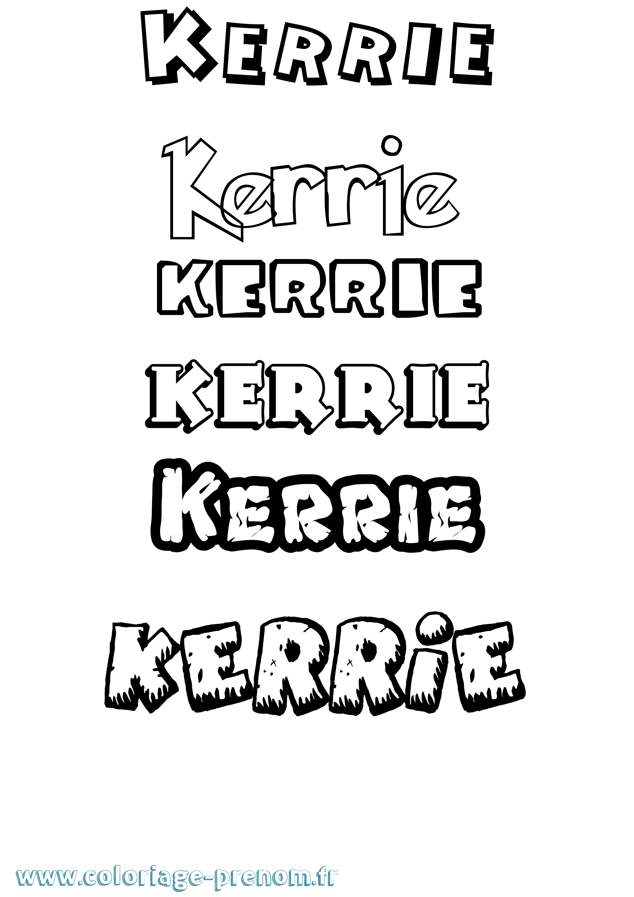 Coloriage Kerrie Dessin Animé Coloriage prénom Kerrie Dessin Animé