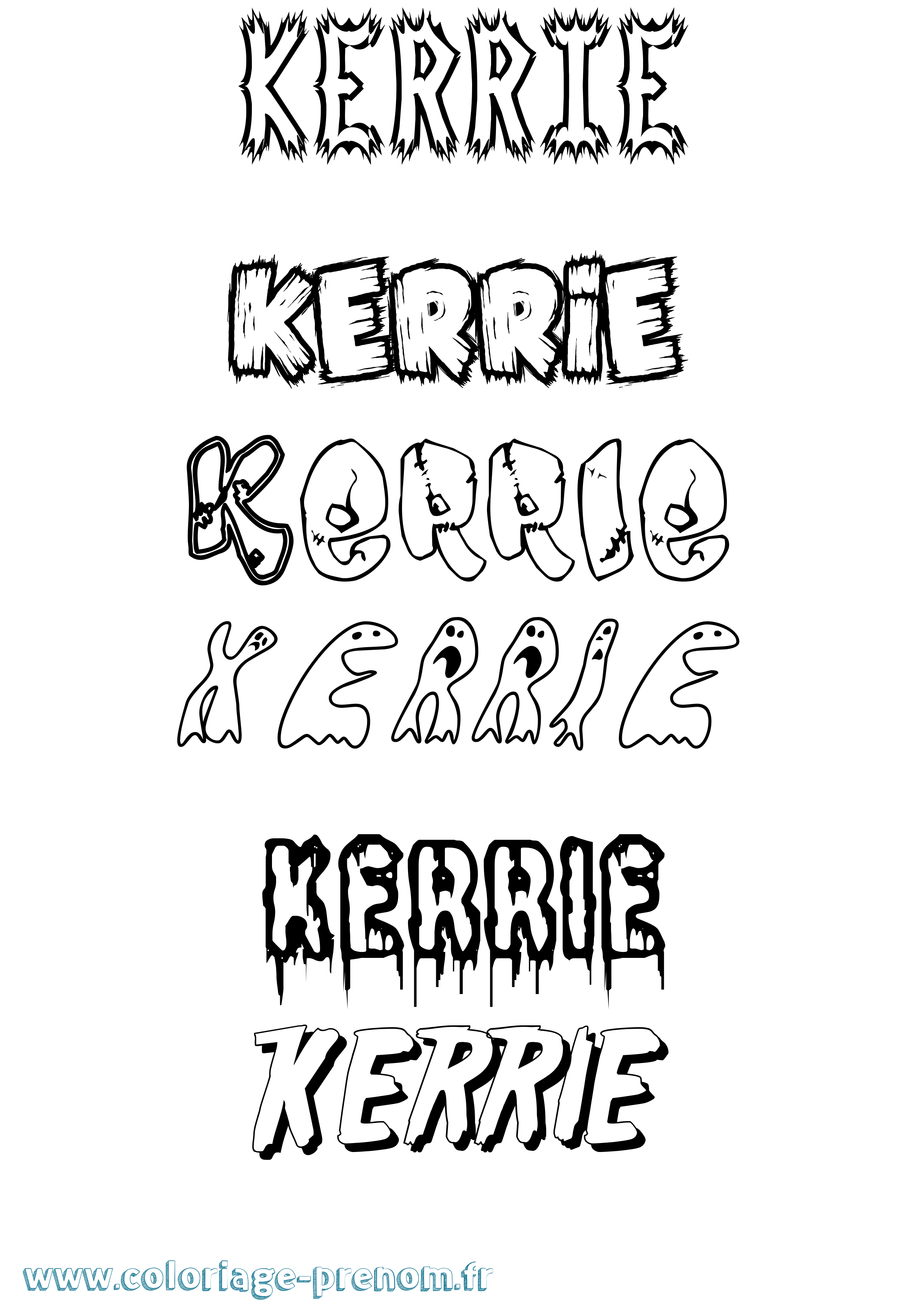 Coloriage Kerrie Frisson Coloriage prénom Kerrie Frisson