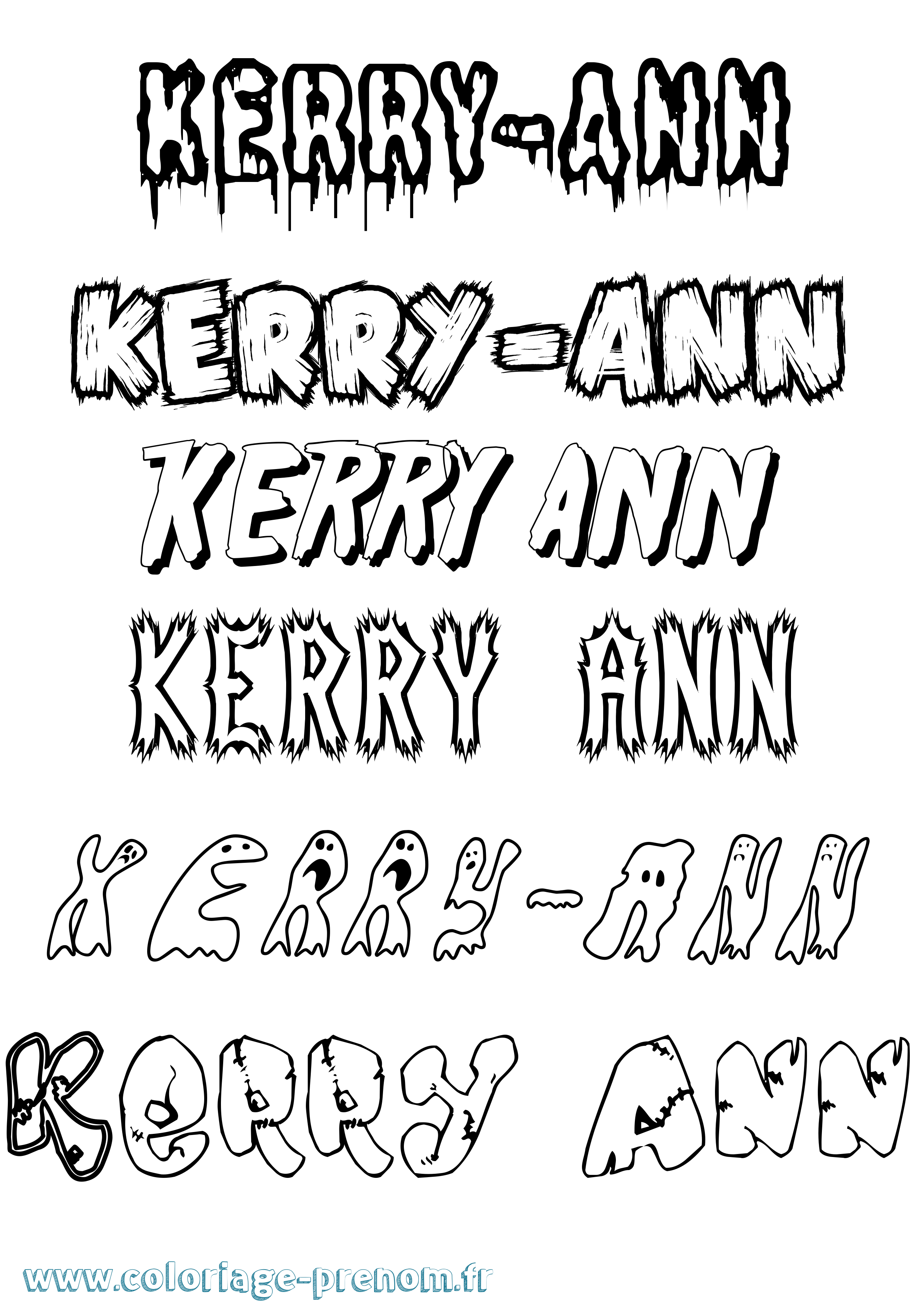 Coloriage Kerry-Ann Frisson Coloriage prénom Kerry-Ann Frisson