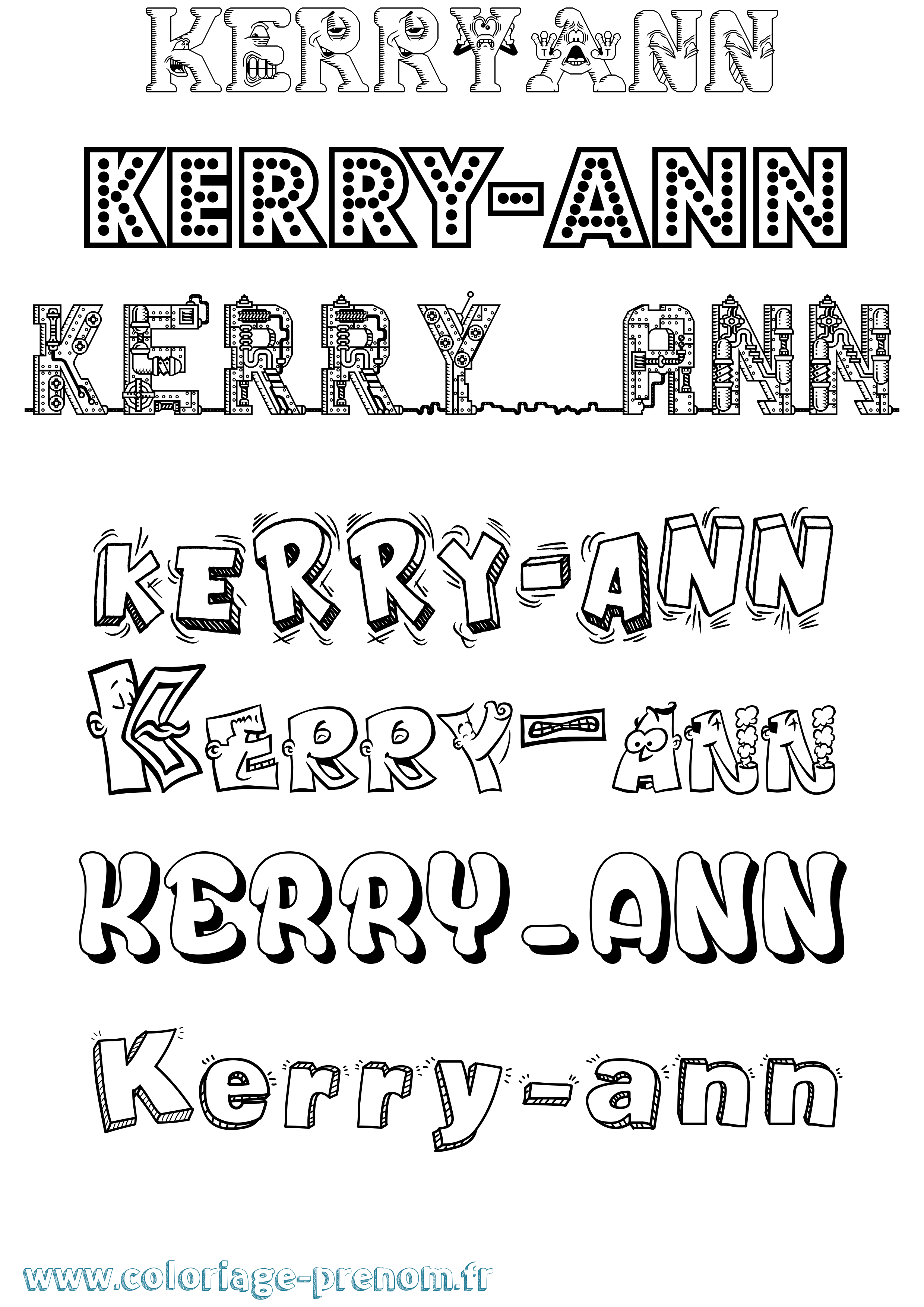 Coloriage Kerry-Ann Fun Coloriage prénom Kerry-Ann Fun