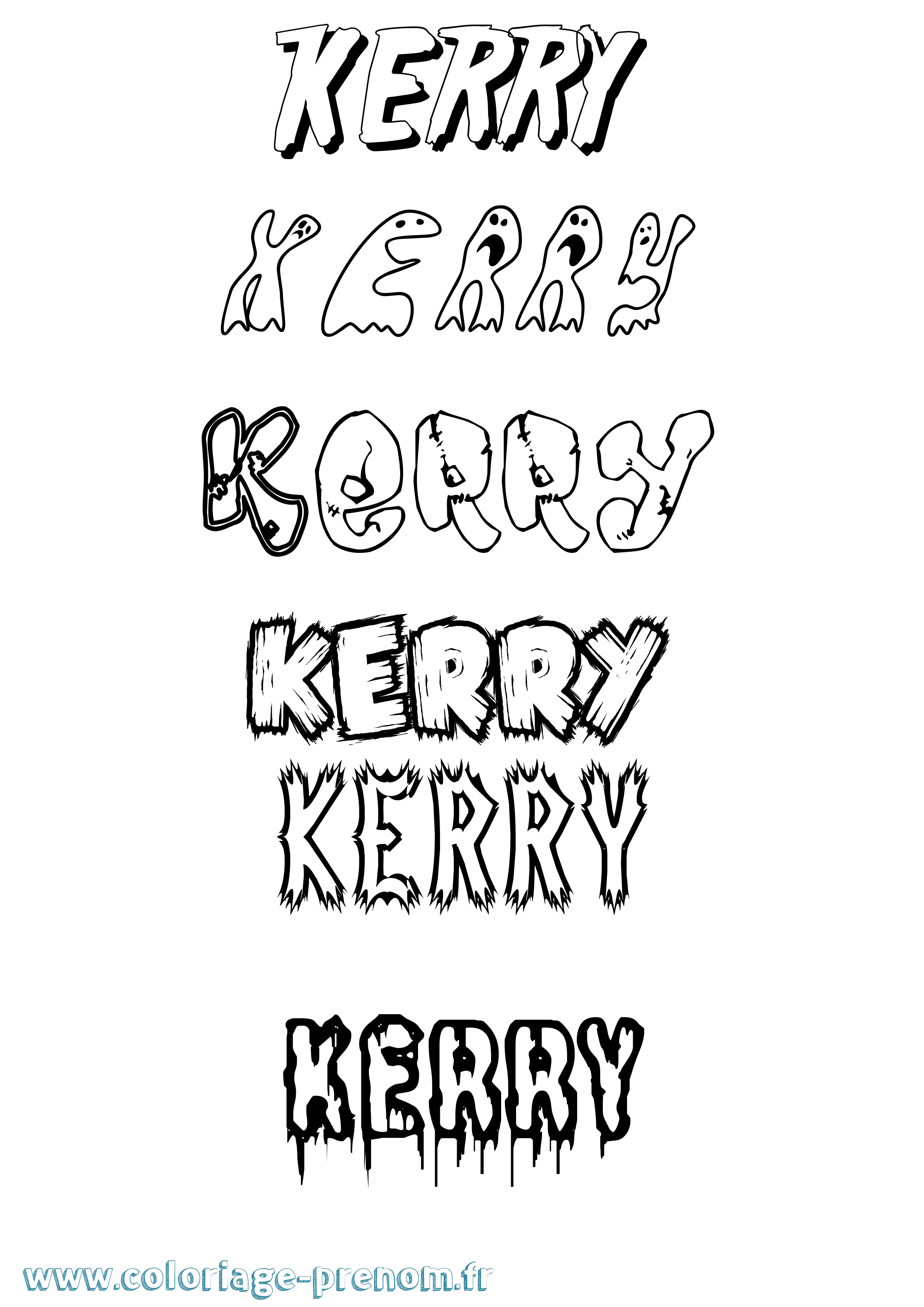 Coloriage Kerry Frisson Coloriage prénom Kerry Frisson