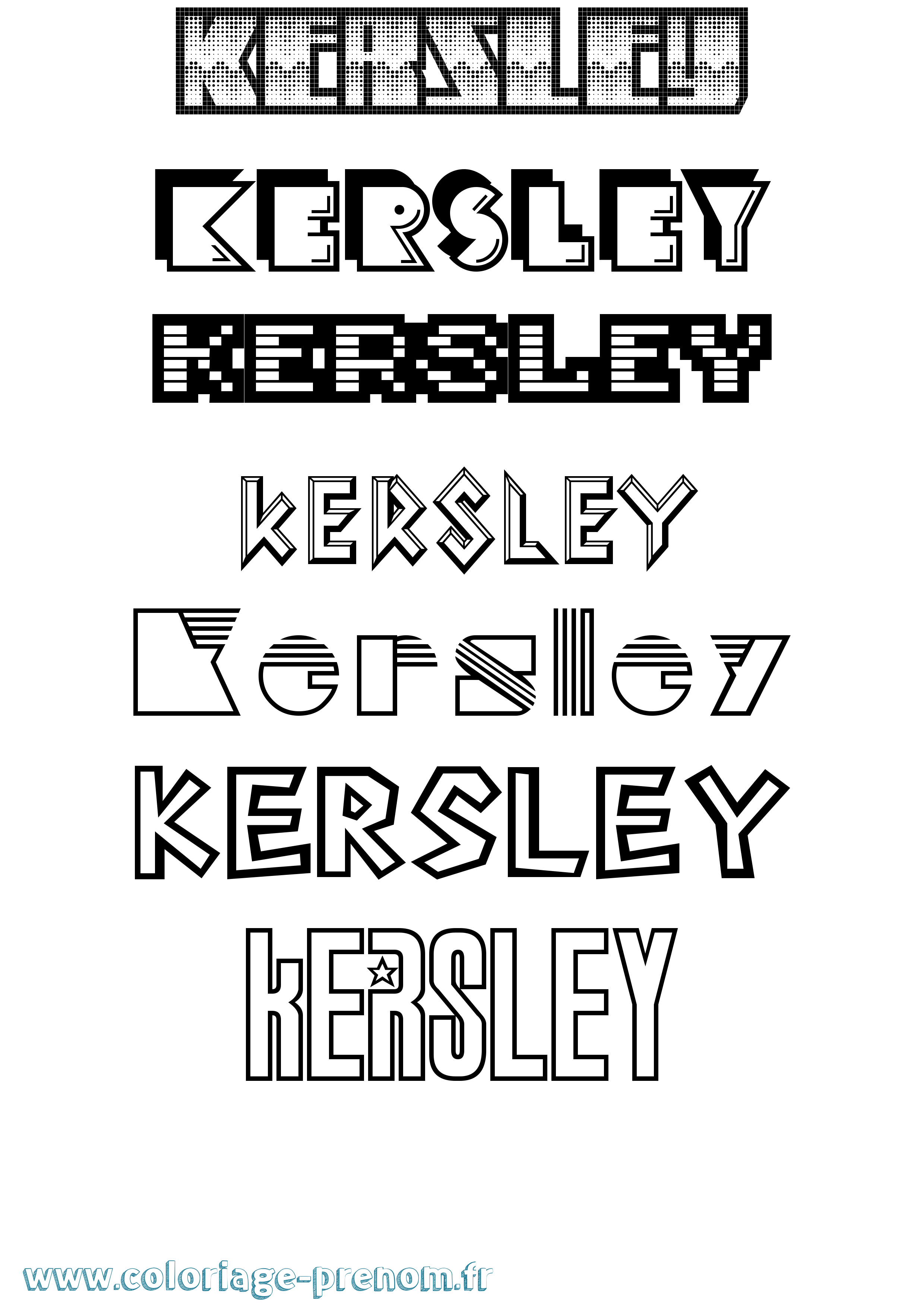 Coloriage Kersley Jeux Vidéos Coloriage prénom Kersley Jeux Vidéos
