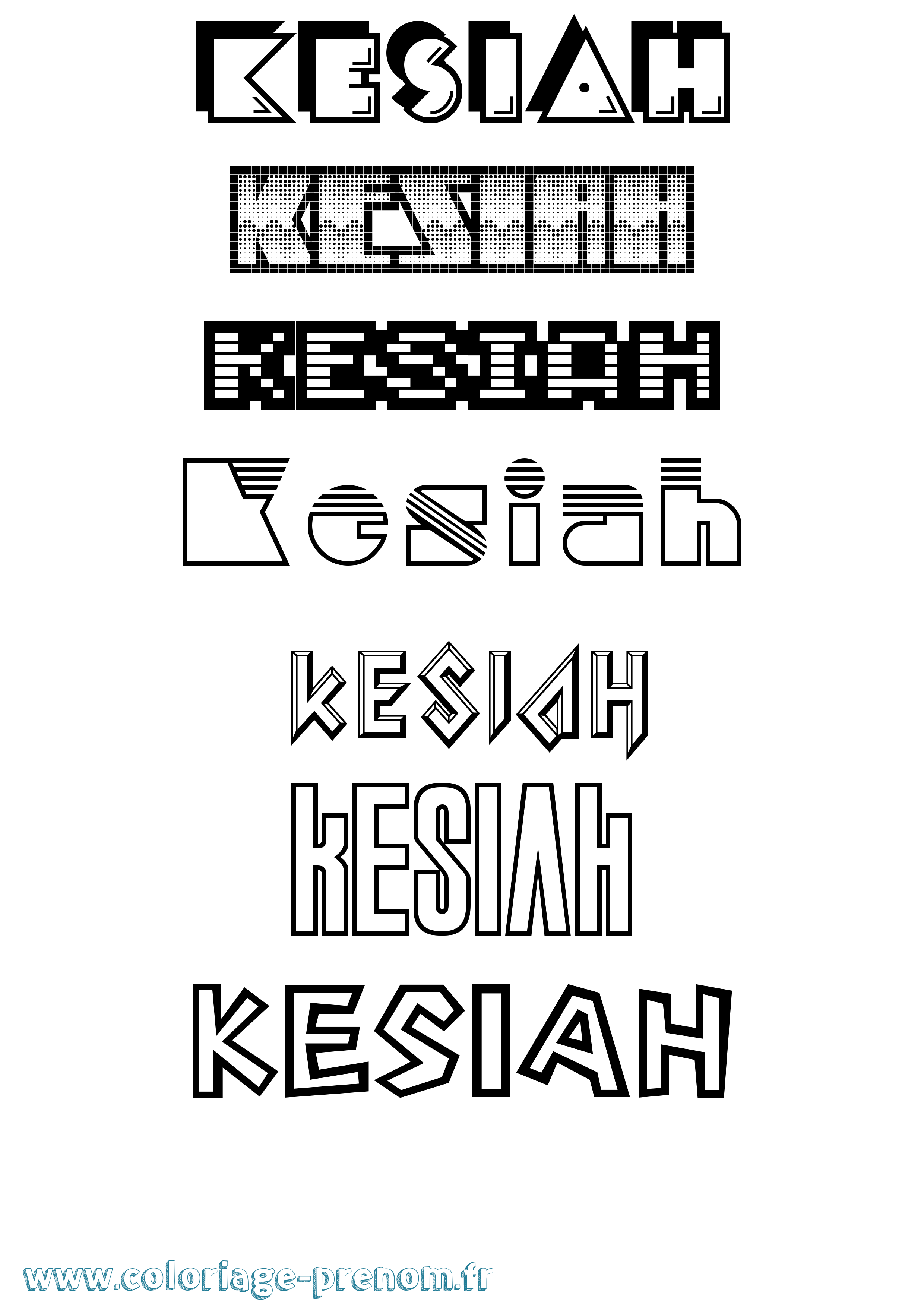 Coloriage Kesiah Jeux Vidéos Coloriage prénom Kesiah Jeux Vidéos