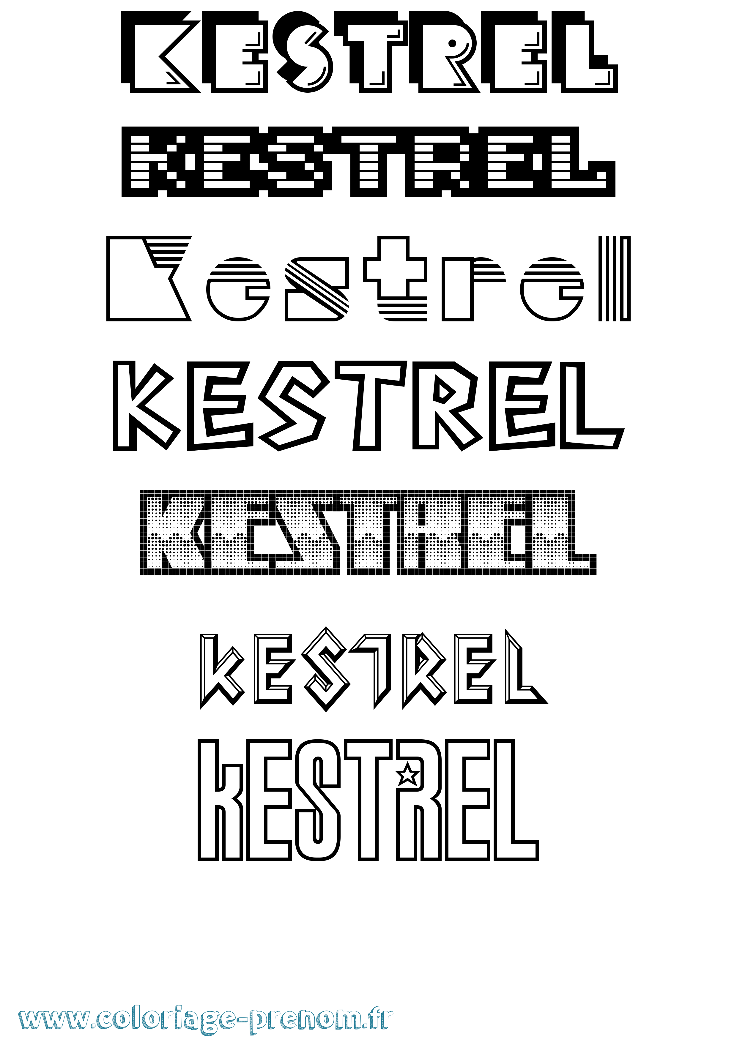 Coloriage Kestrel Jeux Vidéos Coloriage prénom Kestrel Jeux Vidéos