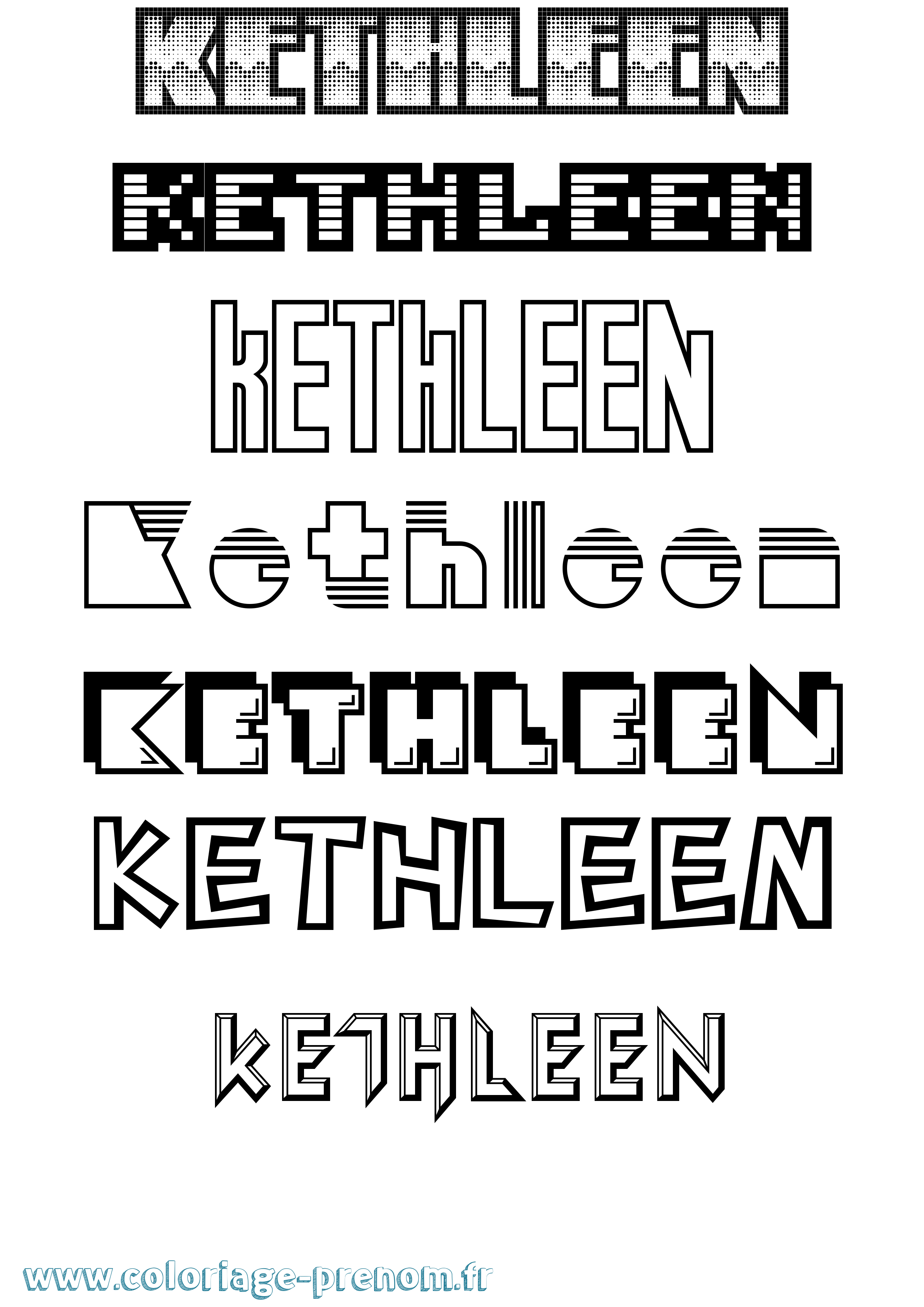 Coloriage Kethleen Jeux Vidéos Coloriage prénom Kethleen Jeux Vidéos