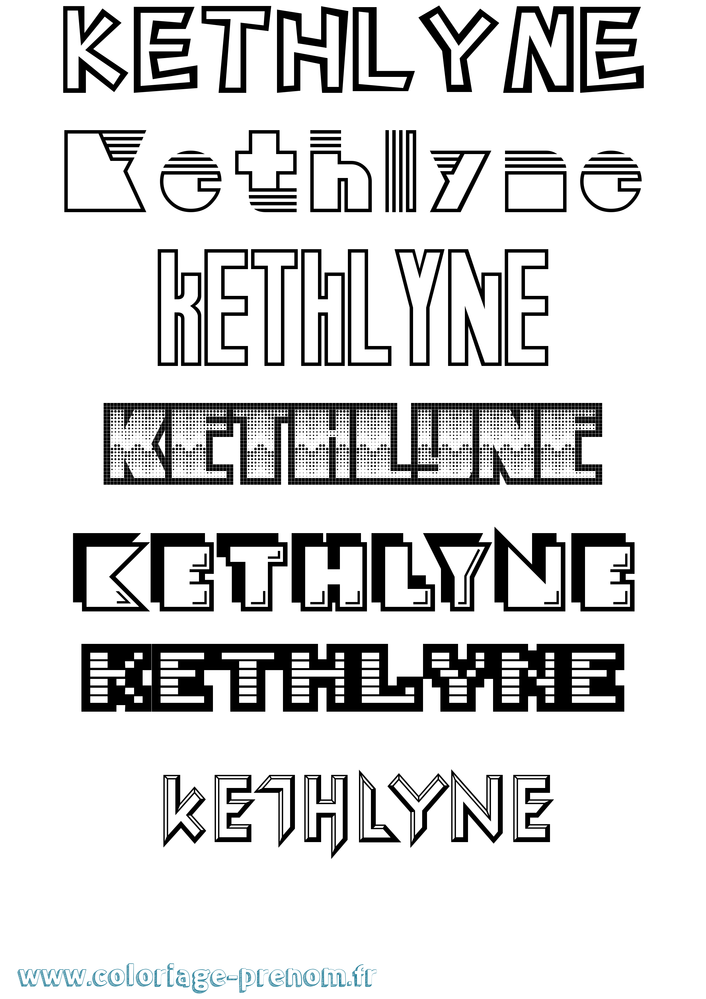 Coloriage Kethlyne Jeux Vidéos Coloriage prénom Kethlyne Jeux Vidéos
