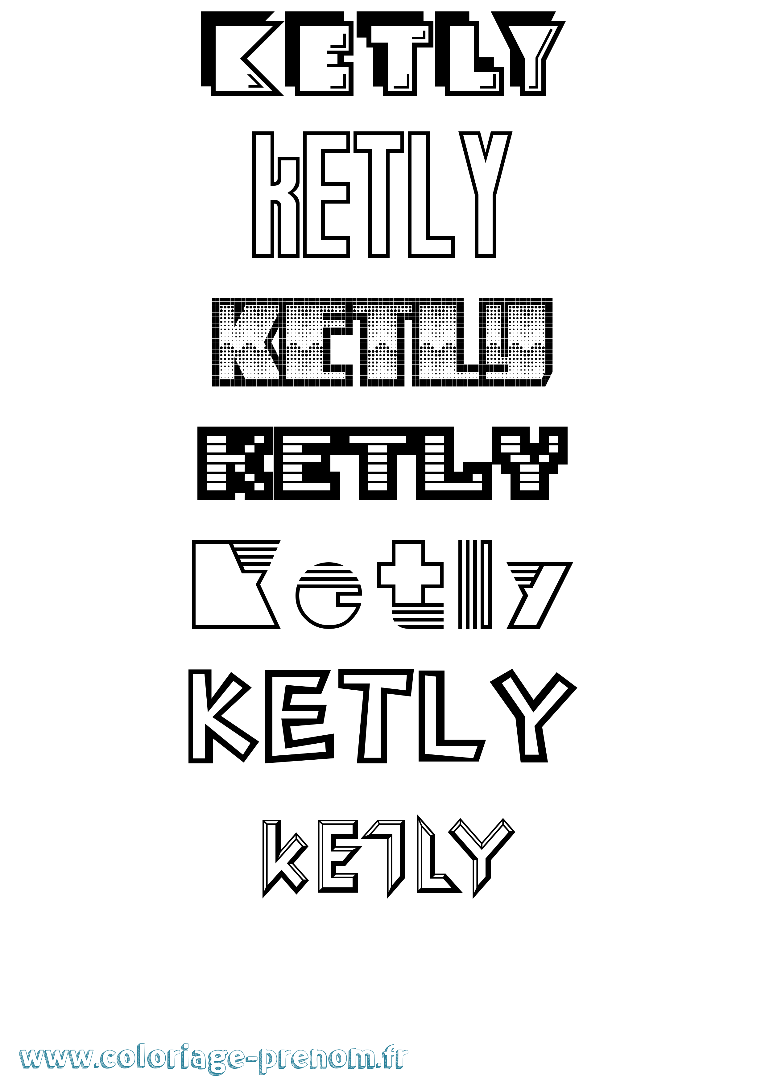 Coloriage Ketly Jeux Vidéos Coloriage prénom Ketly Jeux Vidéos