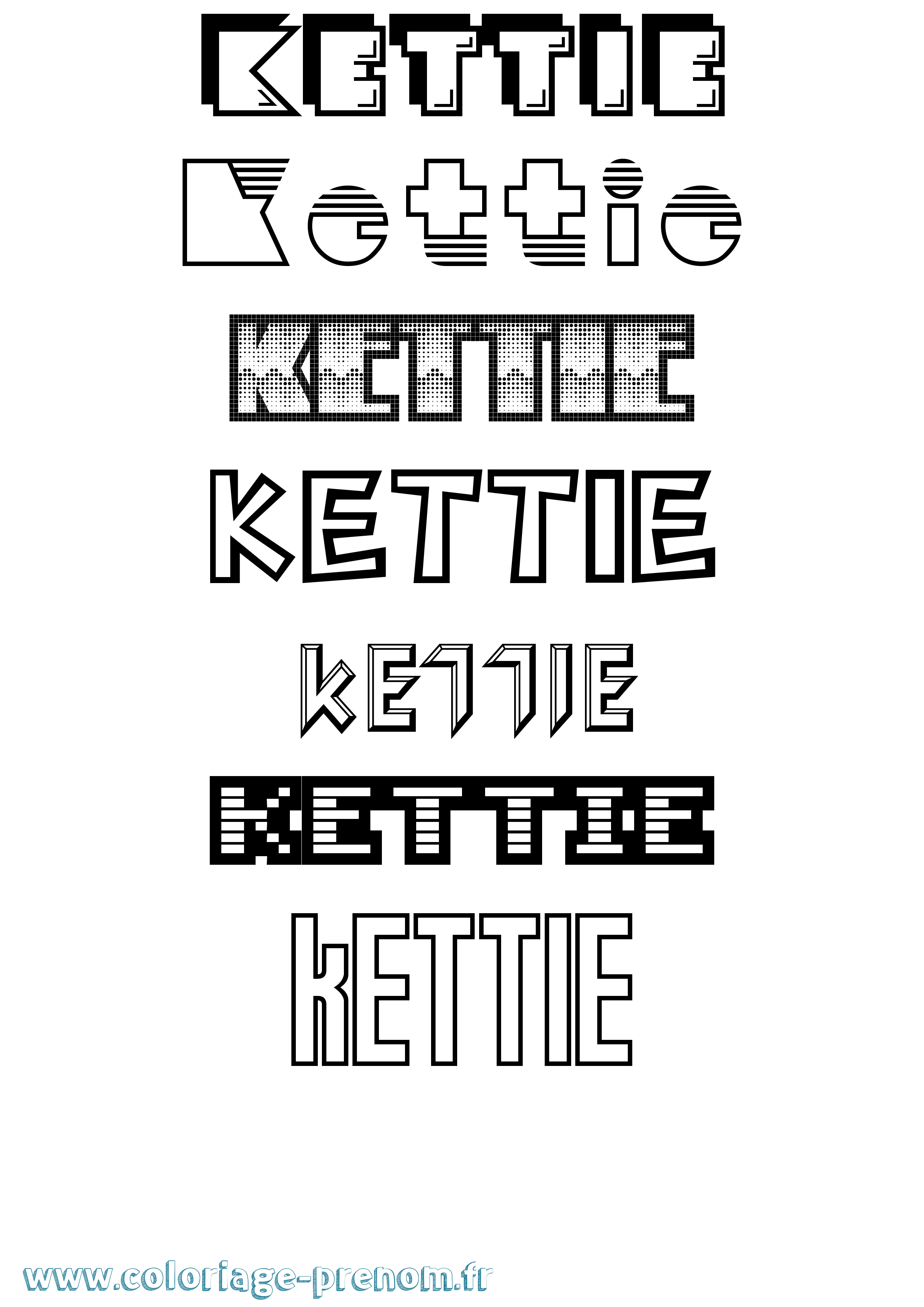 Coloriage Kettie Jeux Vidéos Coloriage prénom Kettie Jeux Vidéos