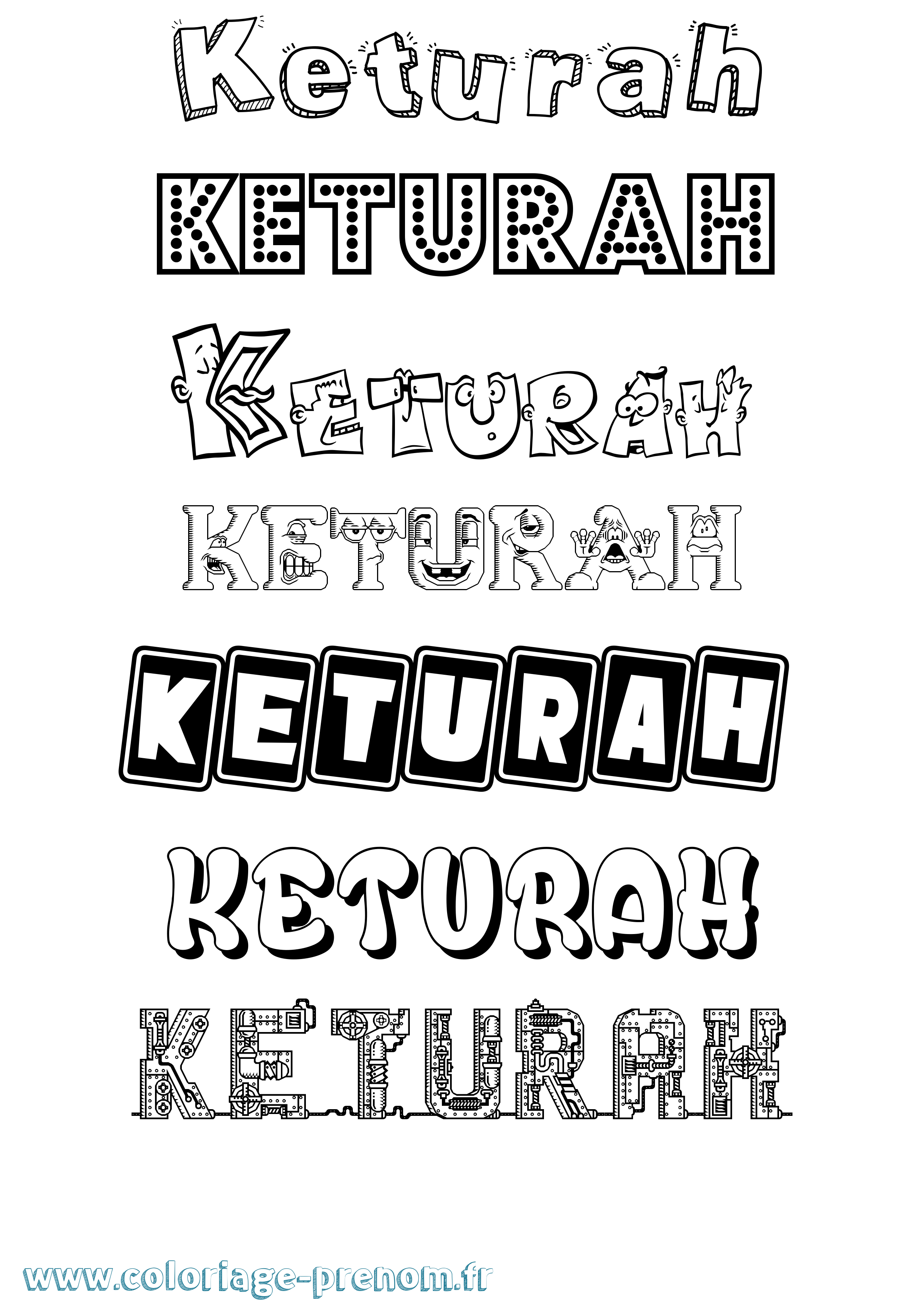 Coloriage Keturah Fun Coloriage prénom Keturah Fun