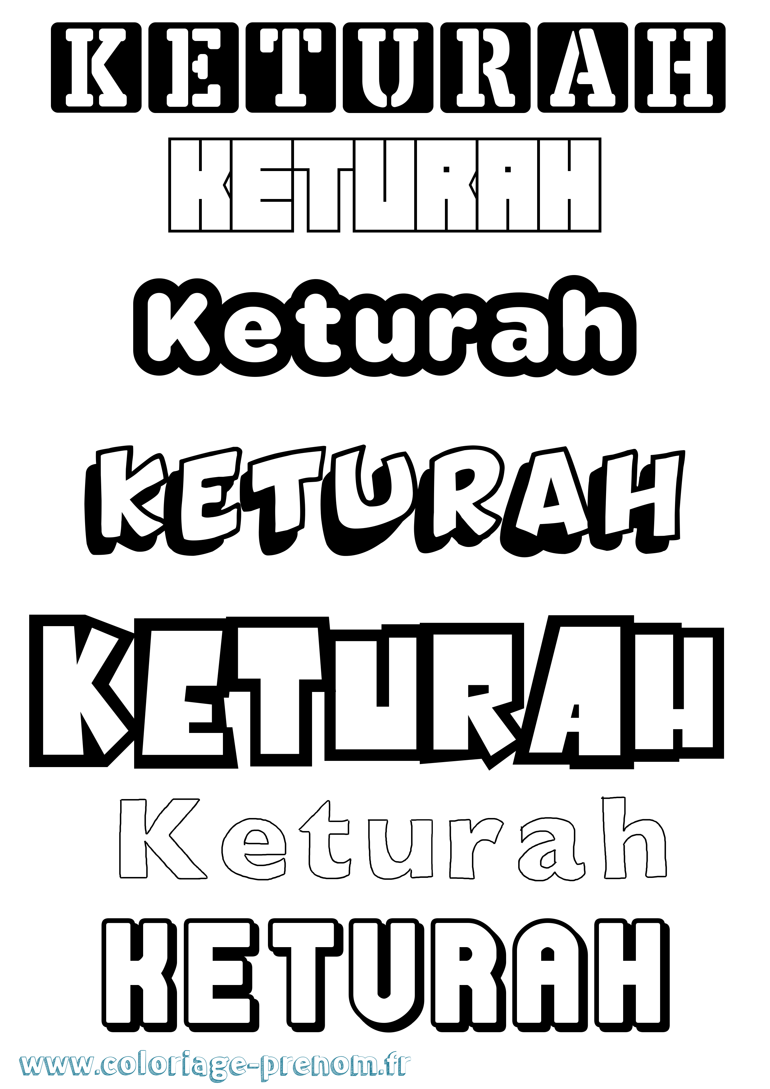 Coloriage Keturah Simple Coloriage prénom Keturah Simple