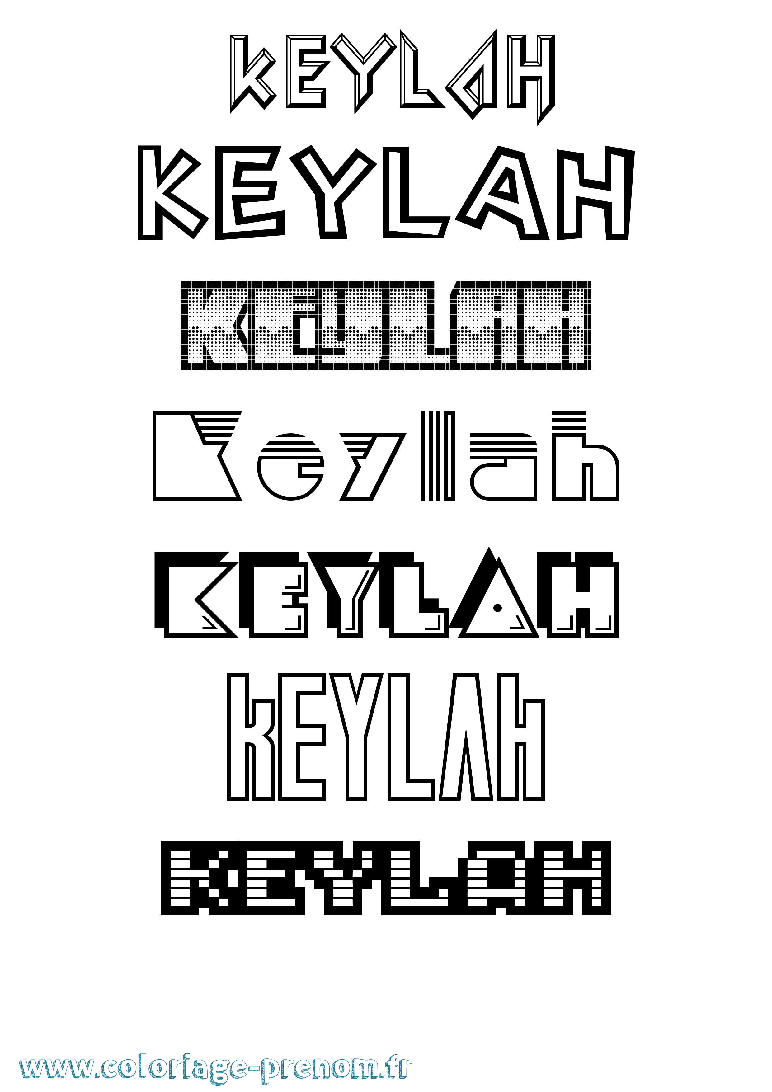 Coloriage Keylah Jeux Vidéos Coloriage prénom Keylah Jeux Vidéos