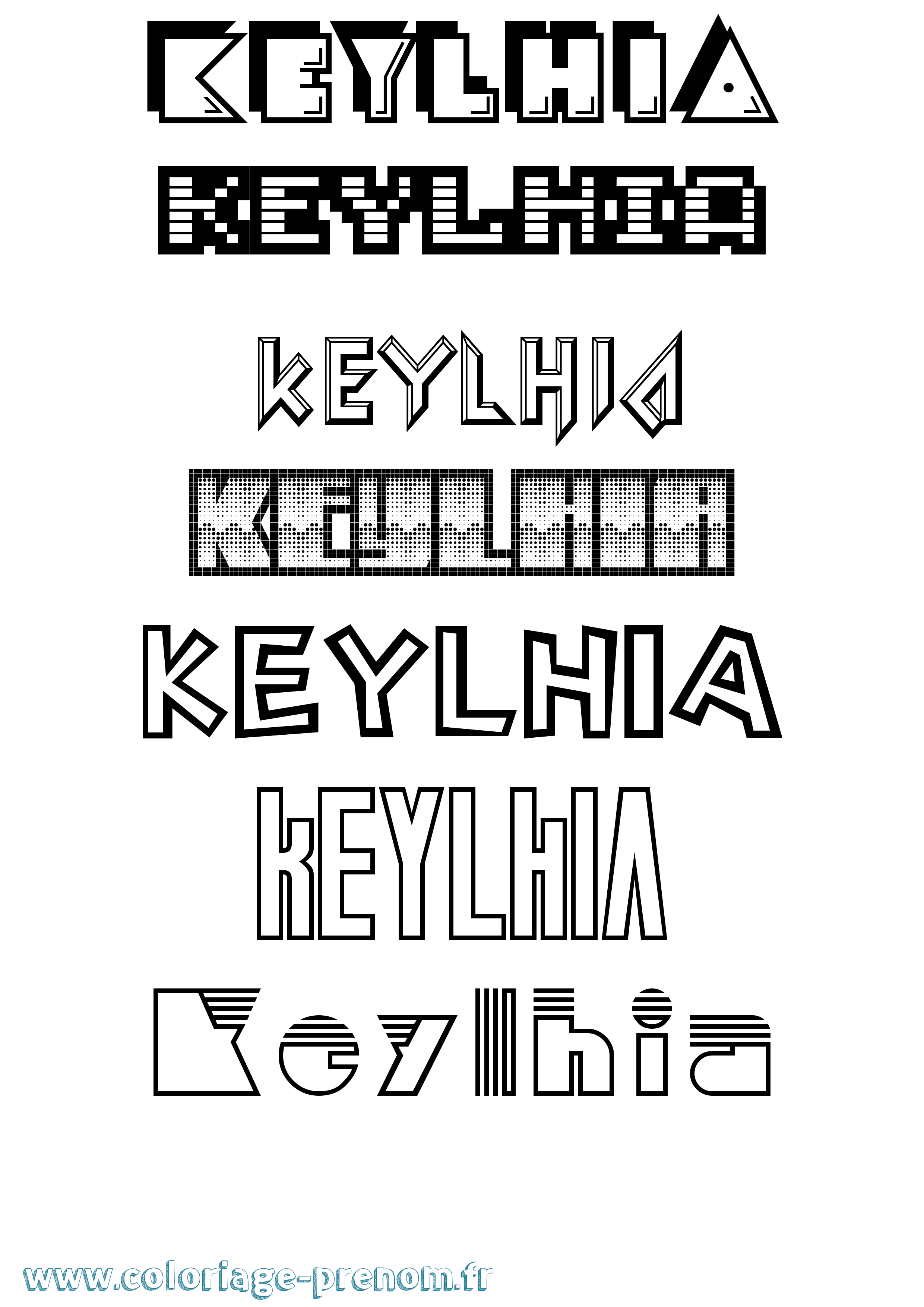 Coloriage Keylhia Jeux Vidéos Coloriage prénom Keylhia Jeux Vidéos
