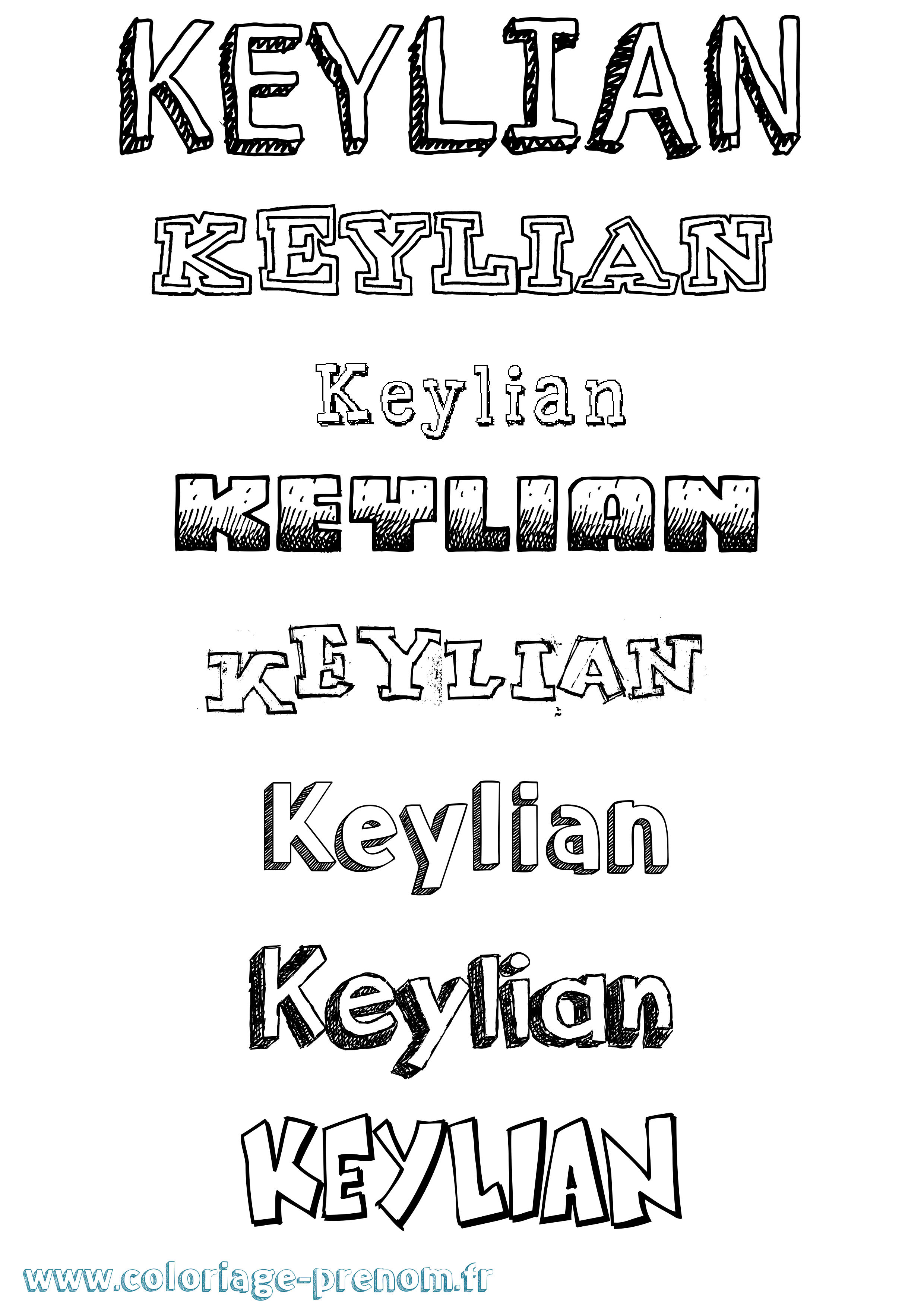 Coloriage Keylian Dessiné Coloriage prénom Keylian Dessiné