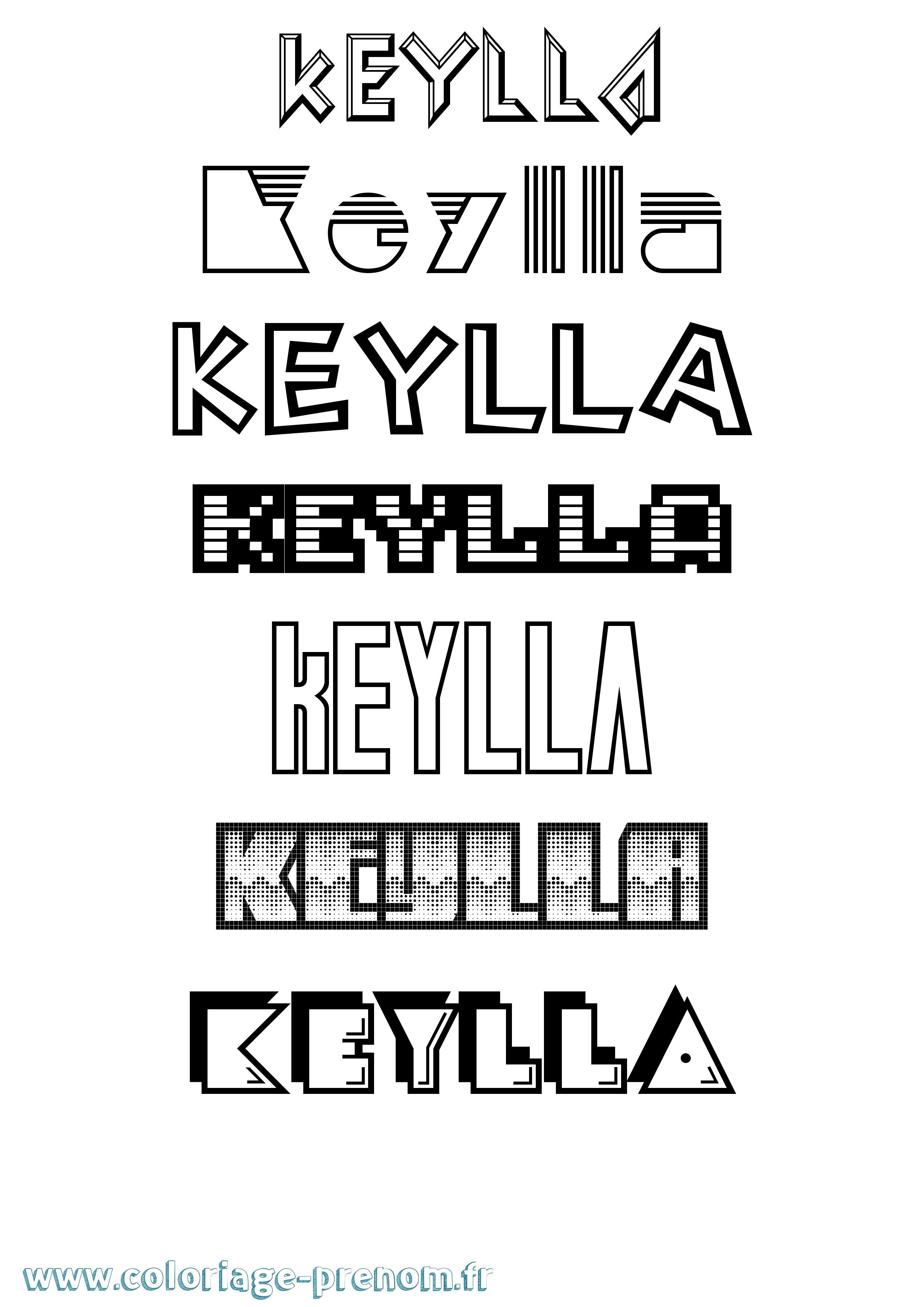 Coloriage Keylla Jeux Vidéos Coloriage prénom Keylla Jeux Vidéos