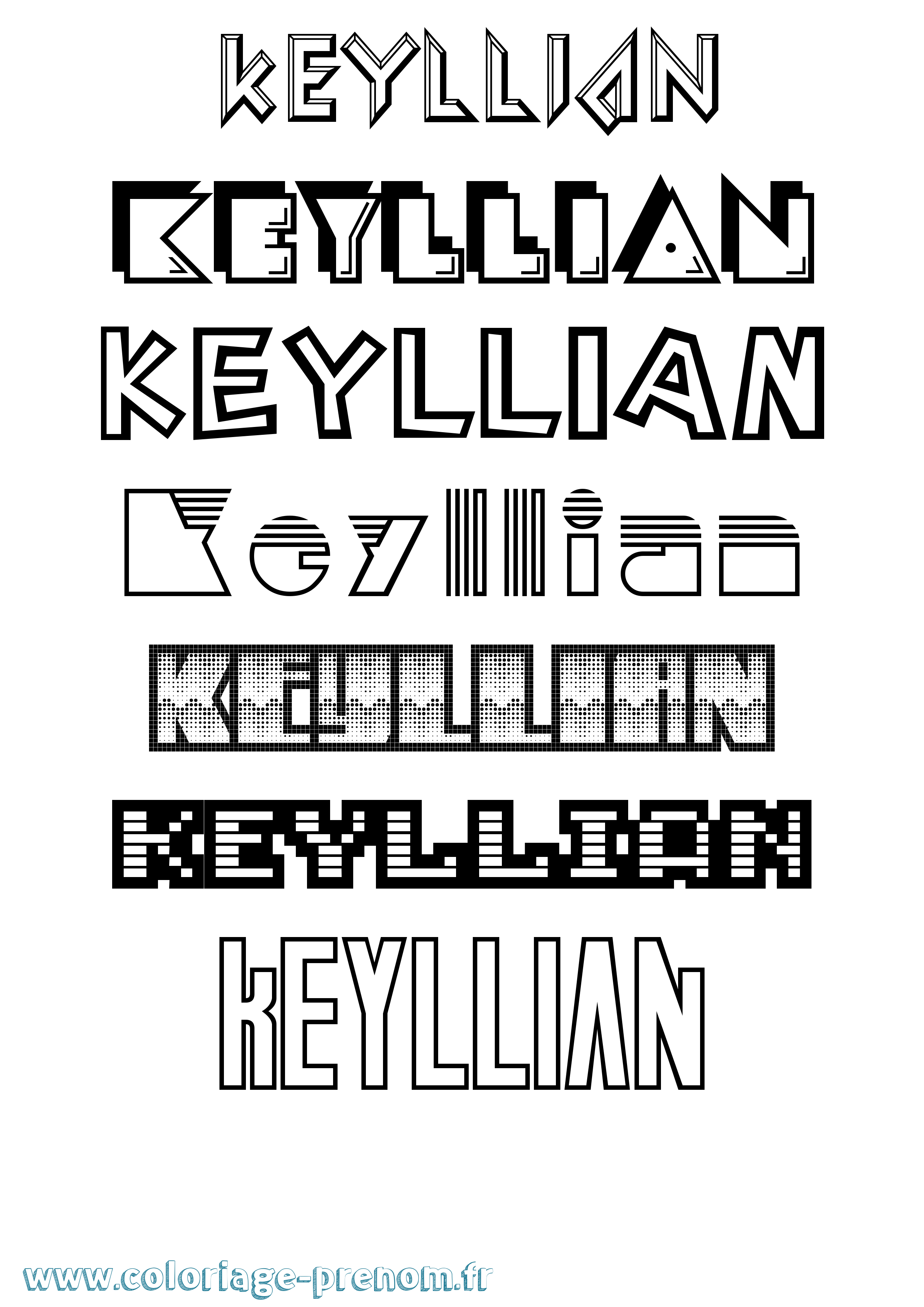 Coloriage Keyllian Jeux Vidéos Coloriage prénom Keyllian Jeux Vidéos