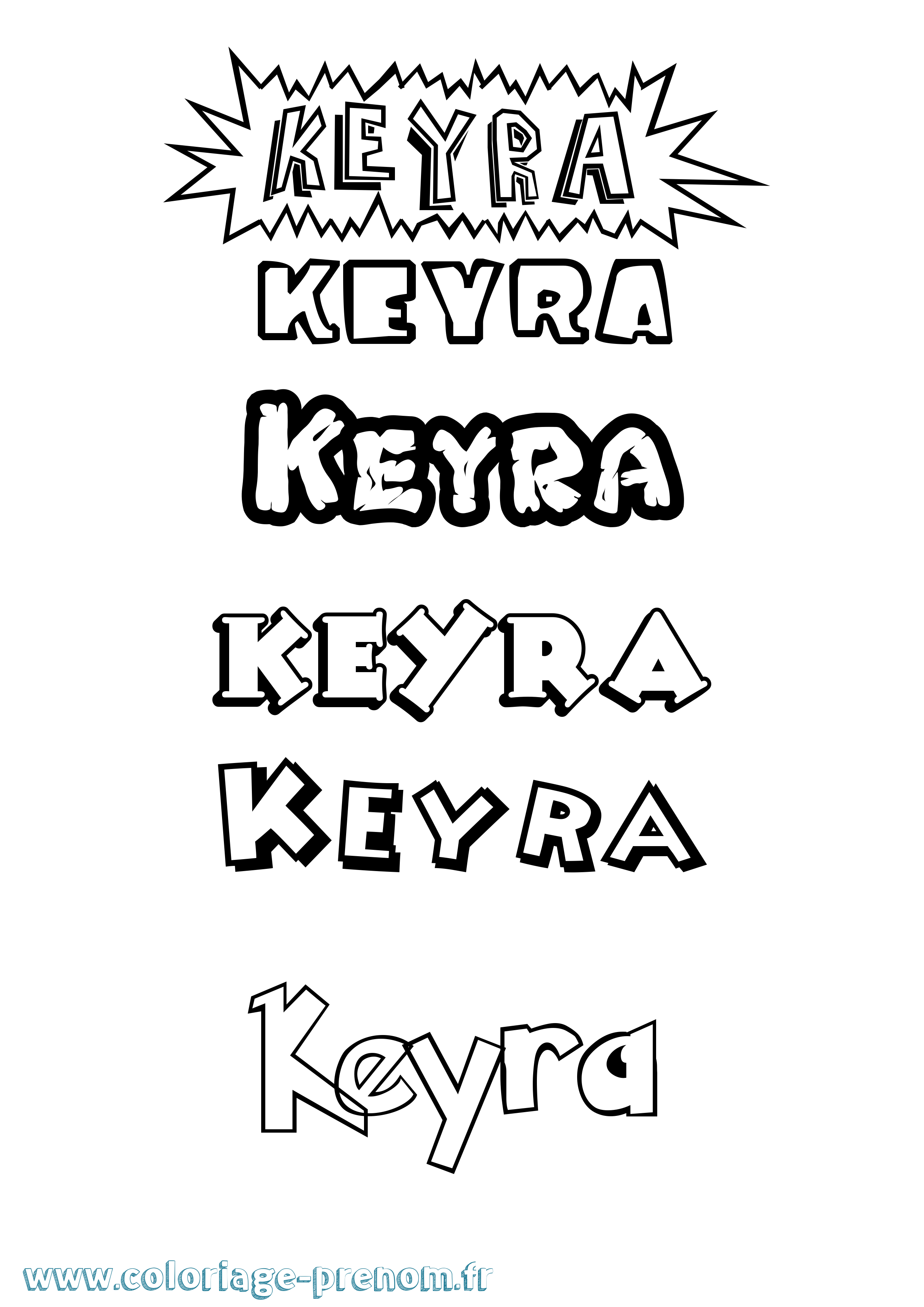 Coloriage Keyra Dessin Animé Coloriage prénom Keyra Dessin Animé