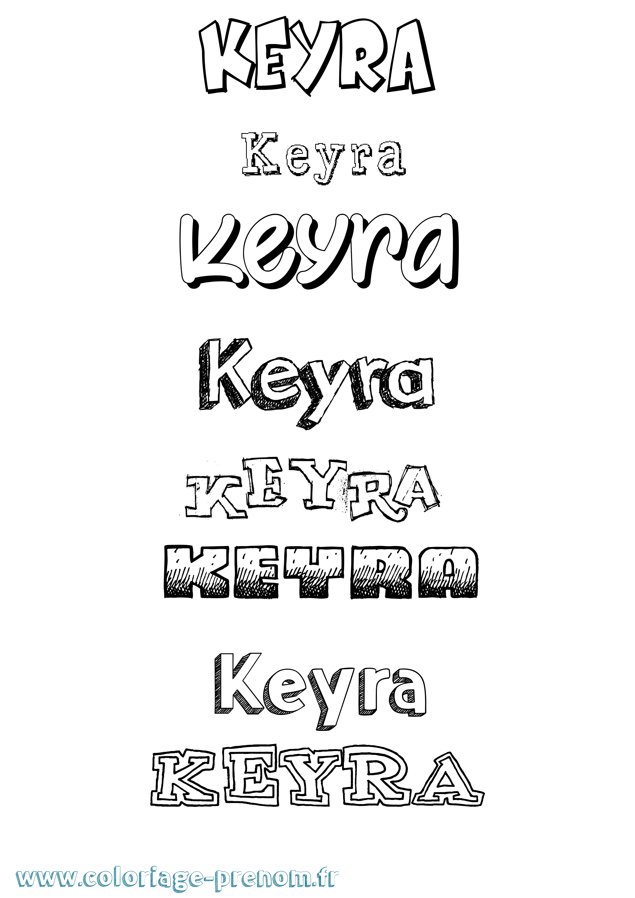 Coloriage Keyra Dessiné Coloriage prénom Keyra Dessiné
