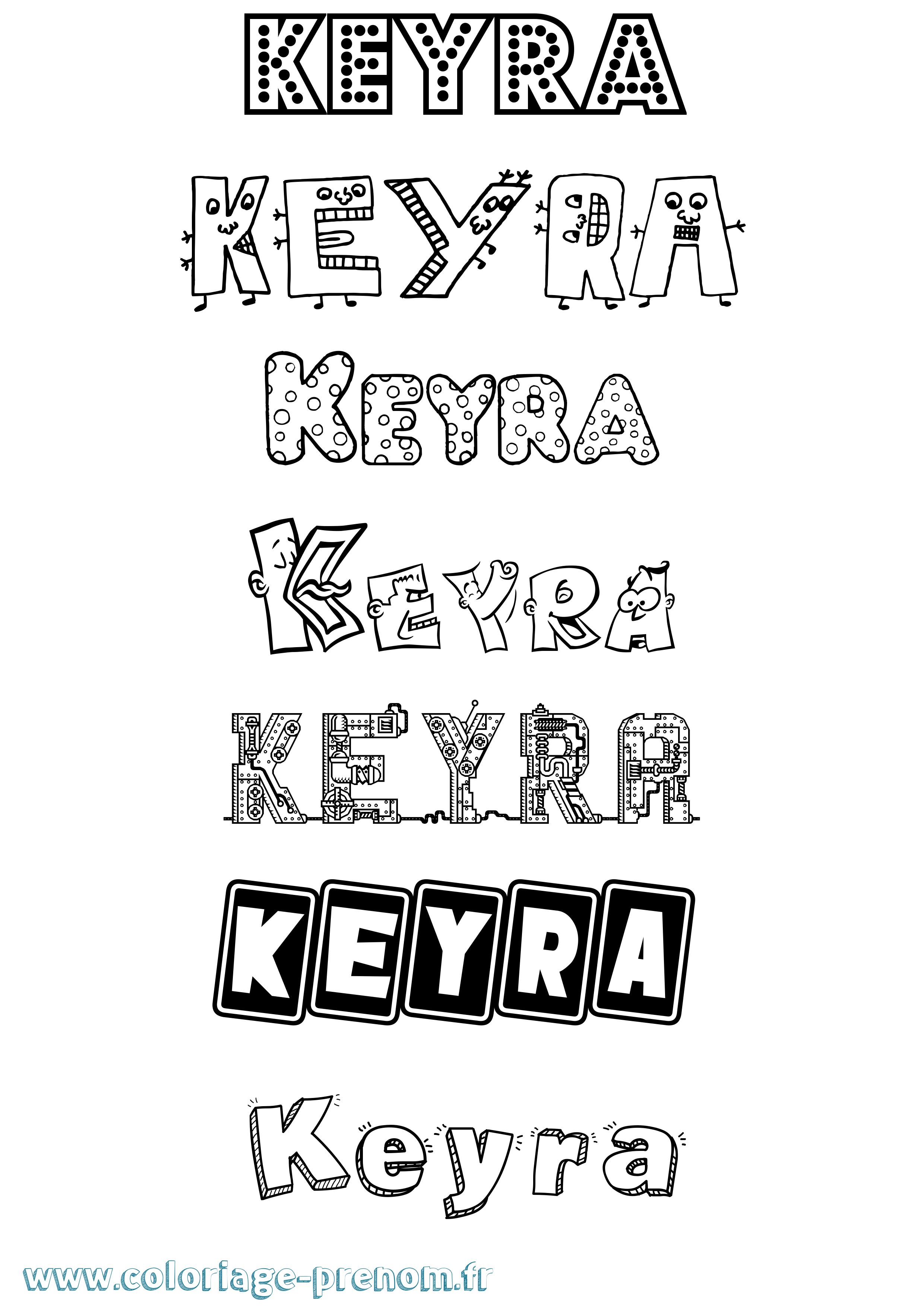 Coloriage Keyra Fun Coloriage prénom Keyra Fun