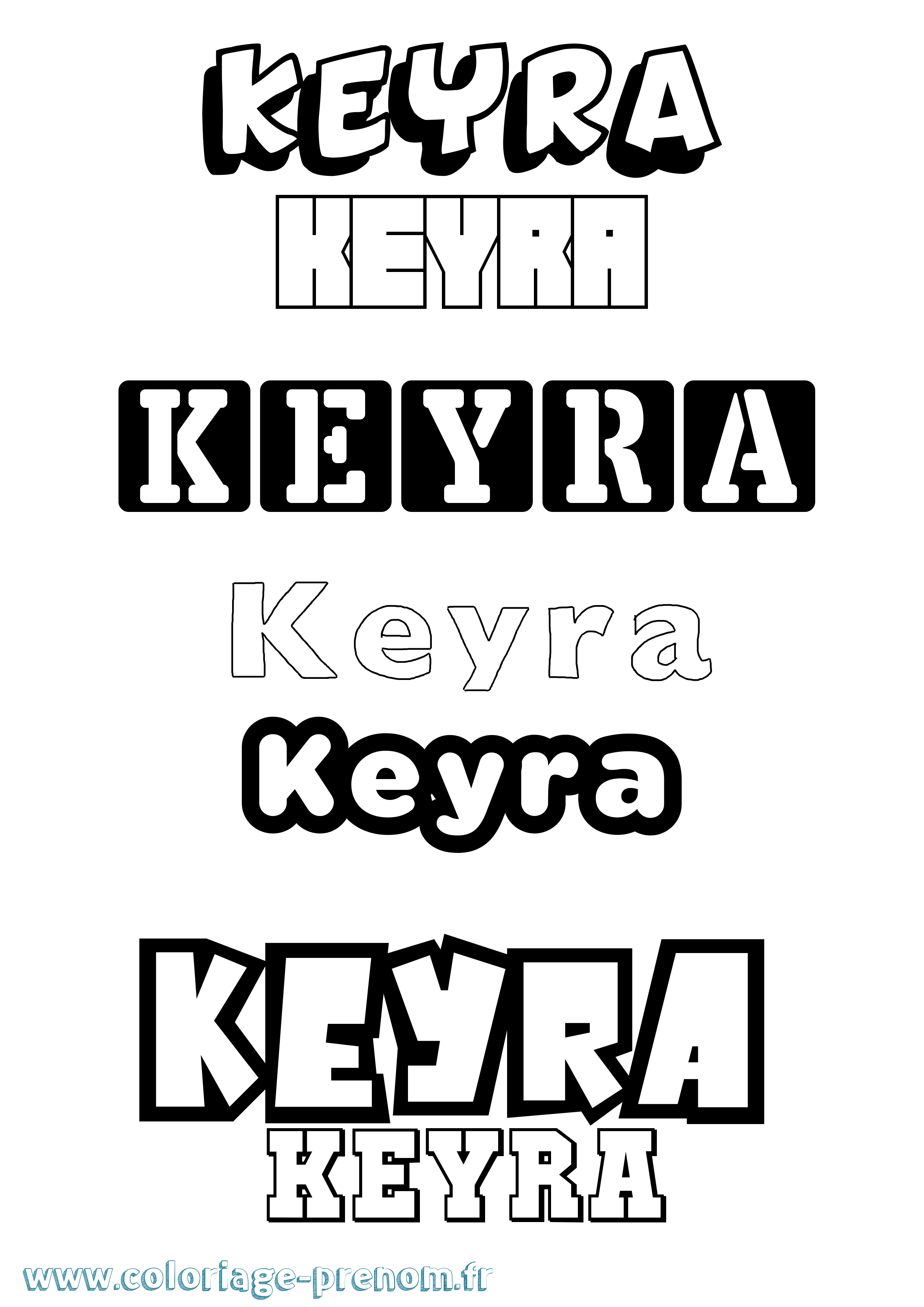 Coloriage Keyra Simple Coloriage prénom Keyra Simple
