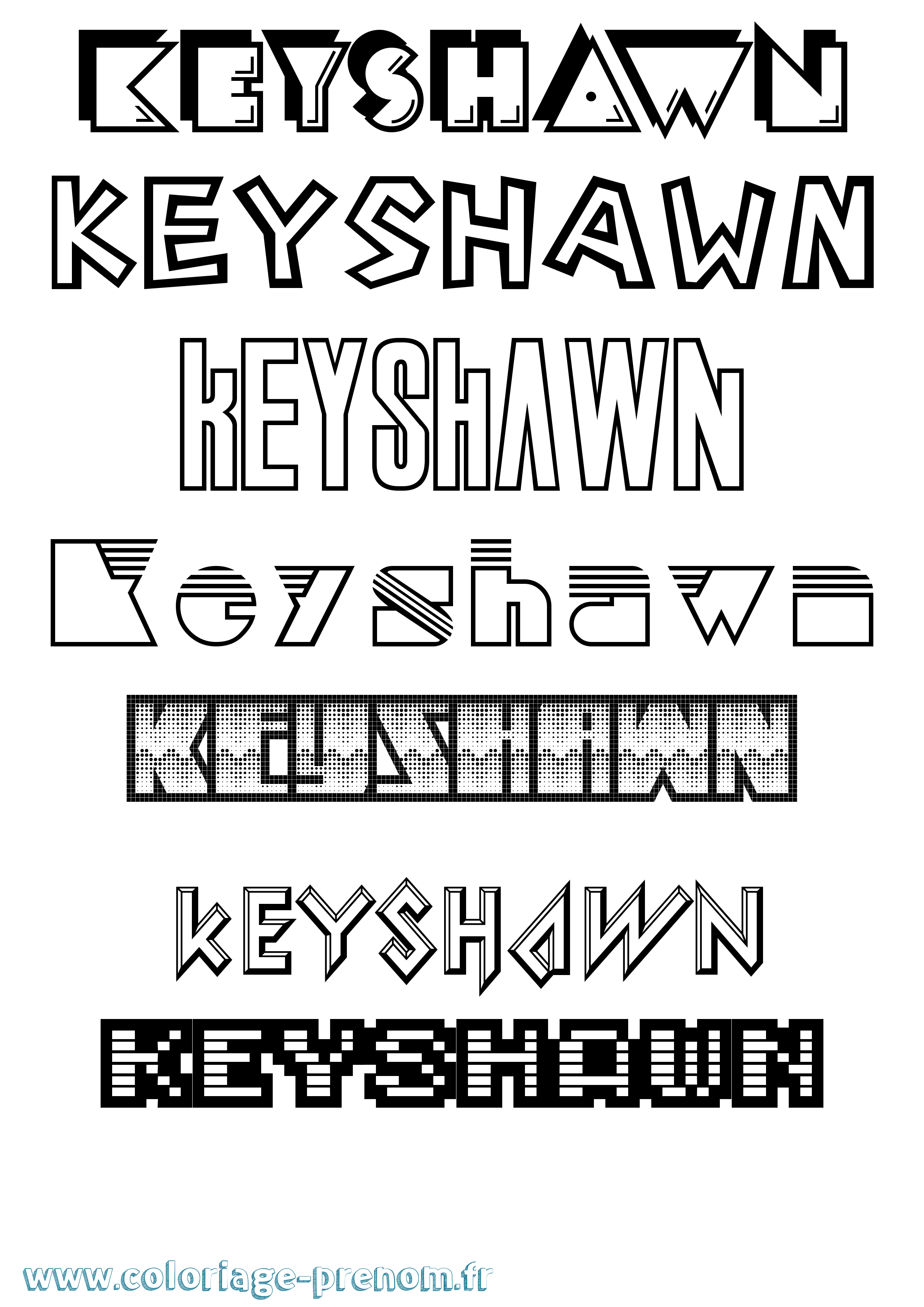 Coloriage Keyshawn Jeux Vidéos Coloriage prénom Keyshawn Jeux Vidéos