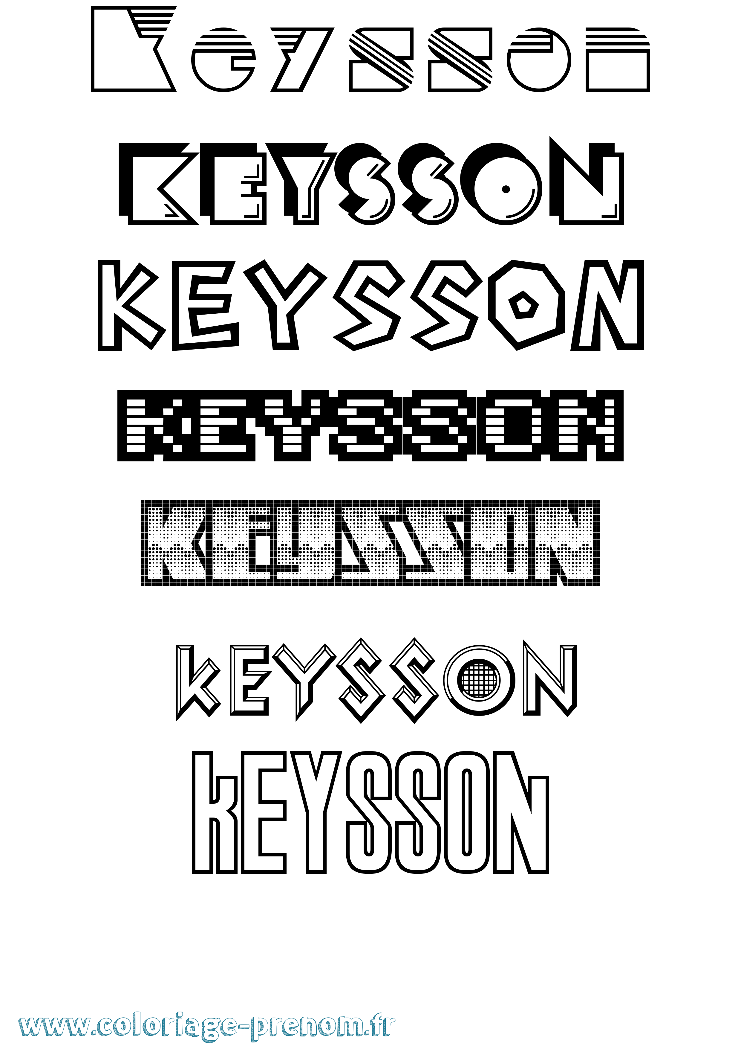 Coloriage Keysson Jeux Vidéos Coloriage prénom Keysson Jeux Vidéos